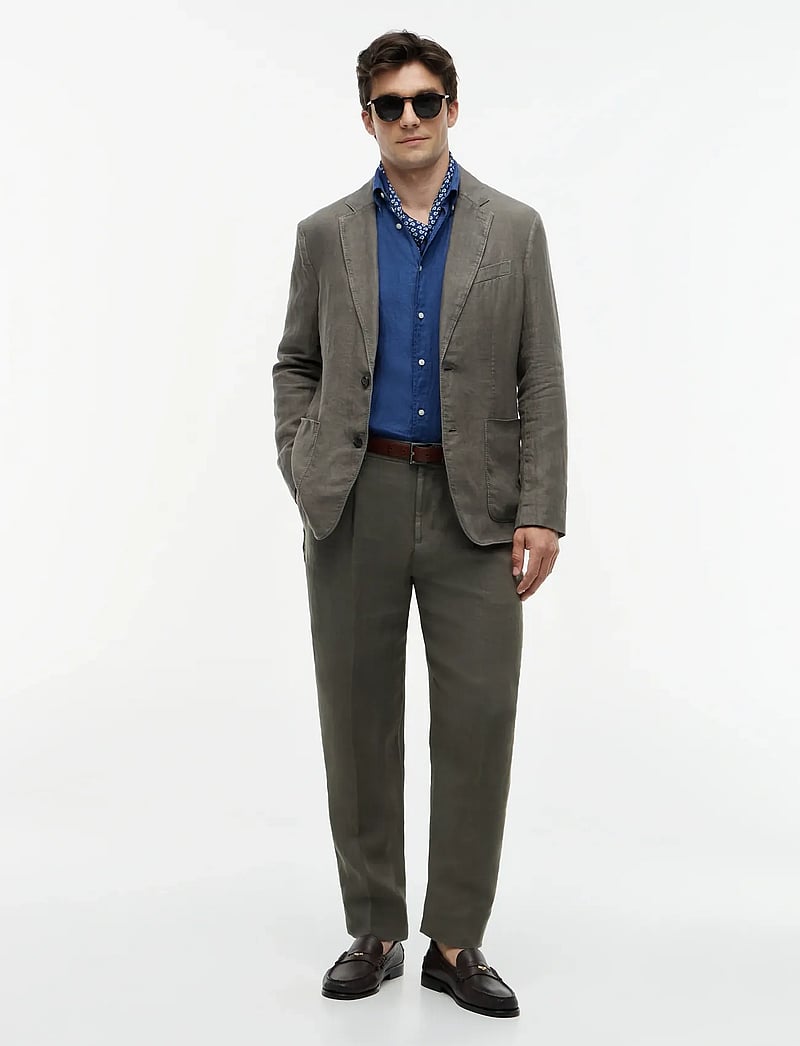 Tommy Hilfiger - DC GMD LINEN PANTS - jakkesætbukser i hør - platinum olive - 3