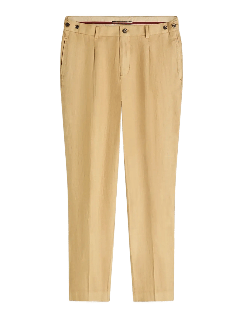 Tommy Hilfiger - DC GMD LINEN PANTS - linen suit trousers - sandalwood - 1