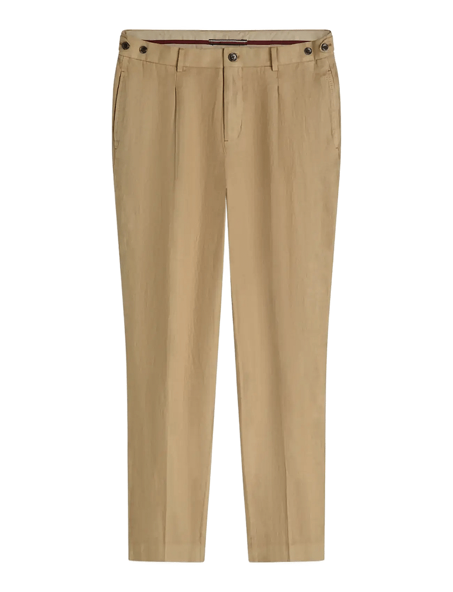 Tommy Hilfiger - DC GMD LINEN PANTS - leinenhosen - sandalwood - 1