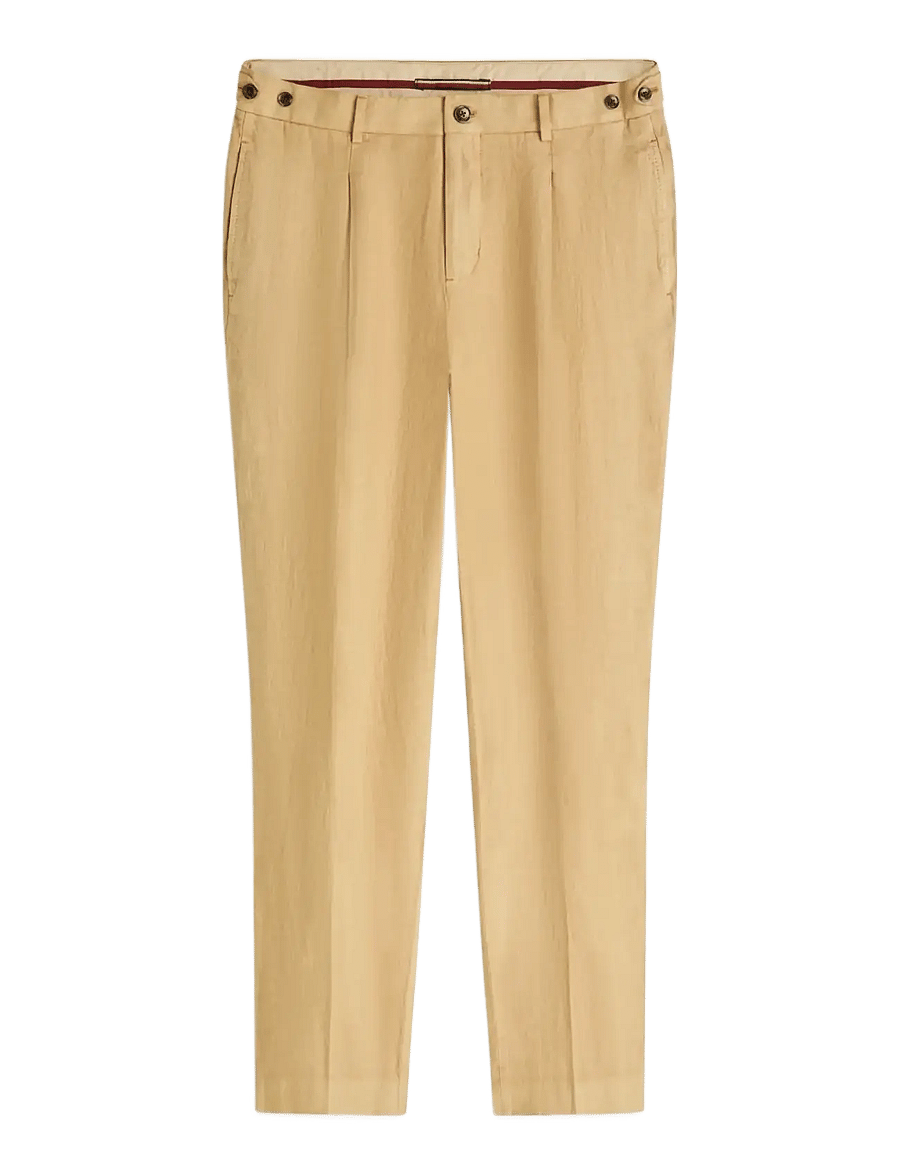 Tommy Hilfiger - DC GMD LINEN PANTS - leinenanzughosen - sandalwood - 1