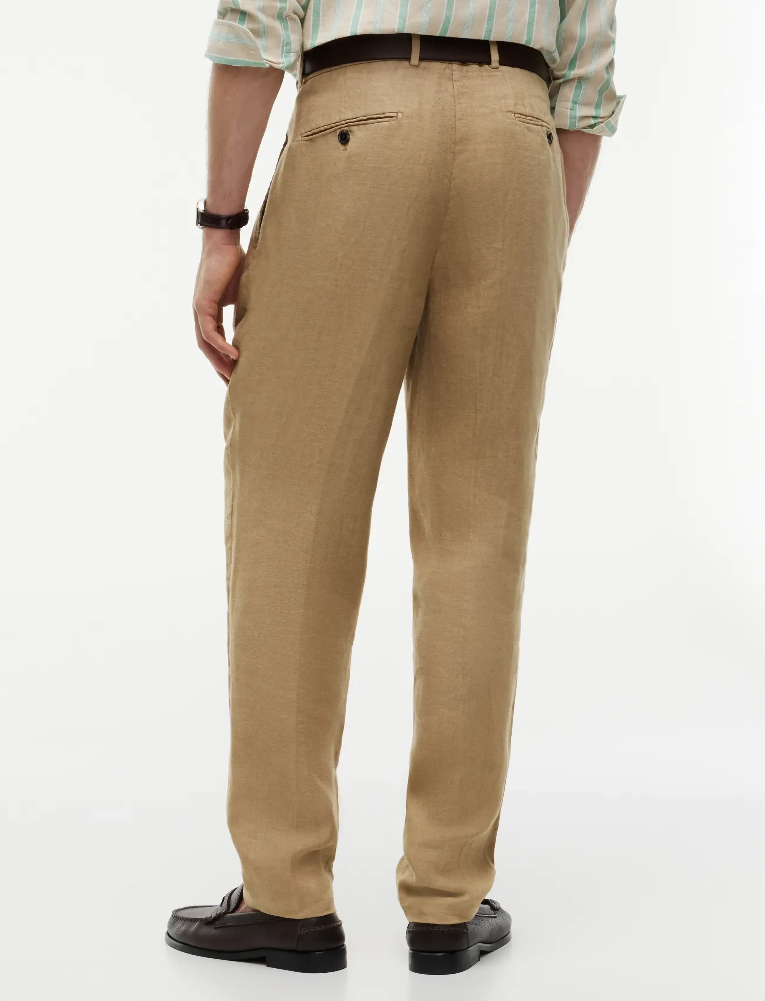 Tommy Hilfiger - DC GMD LINEN PANTS - leinenhosen - sandalwood - 2
