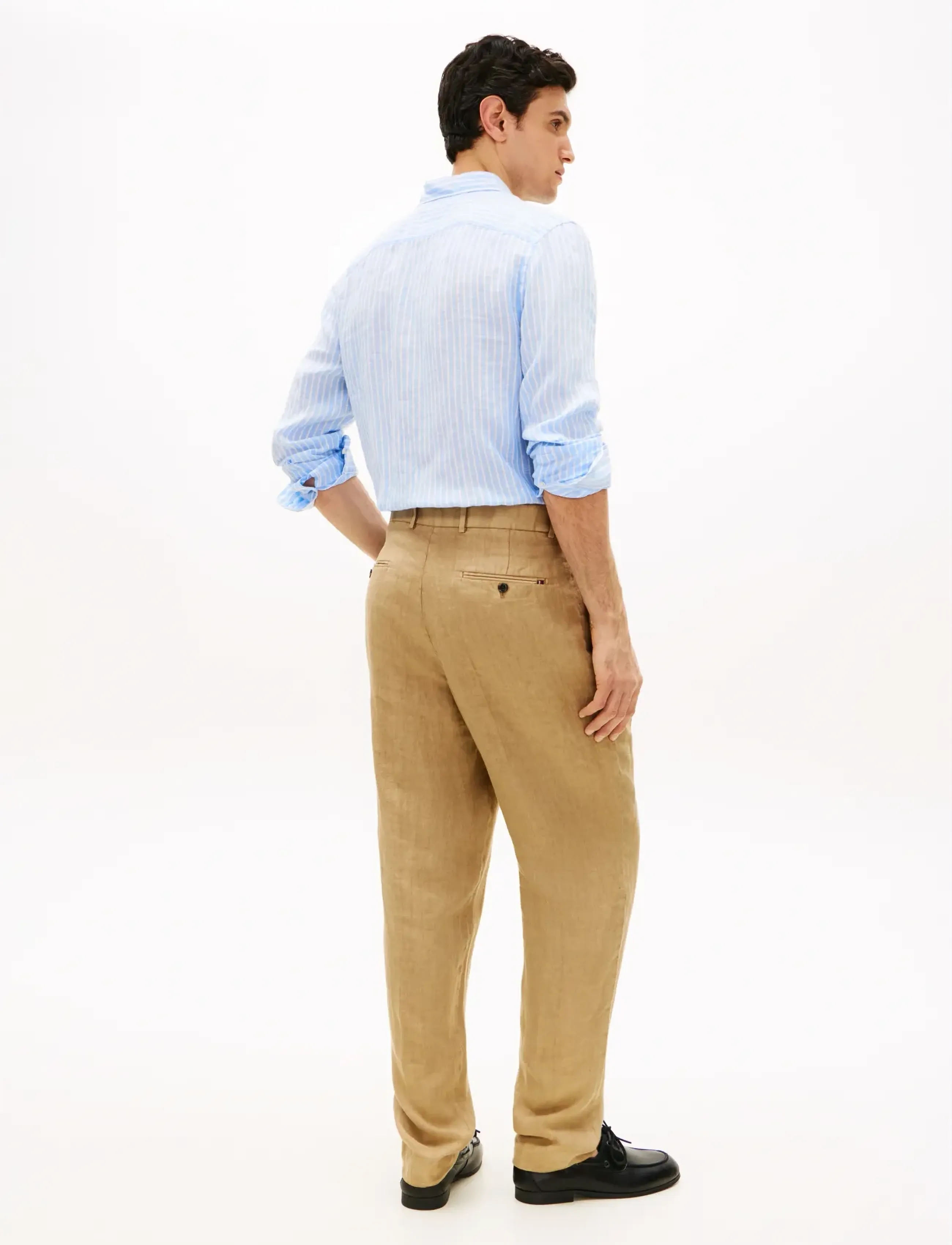 Tommy Hilfiger - DC GMD LINEN PANTS - leinenanzughosen - sandalwood - 2