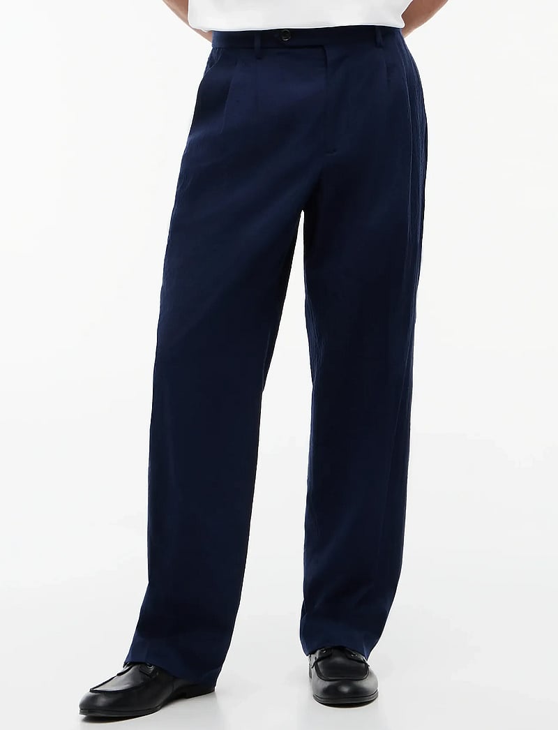 Tommy Hilfiger - DC SEERSUCKER PANTS - casual - navy iris - 0