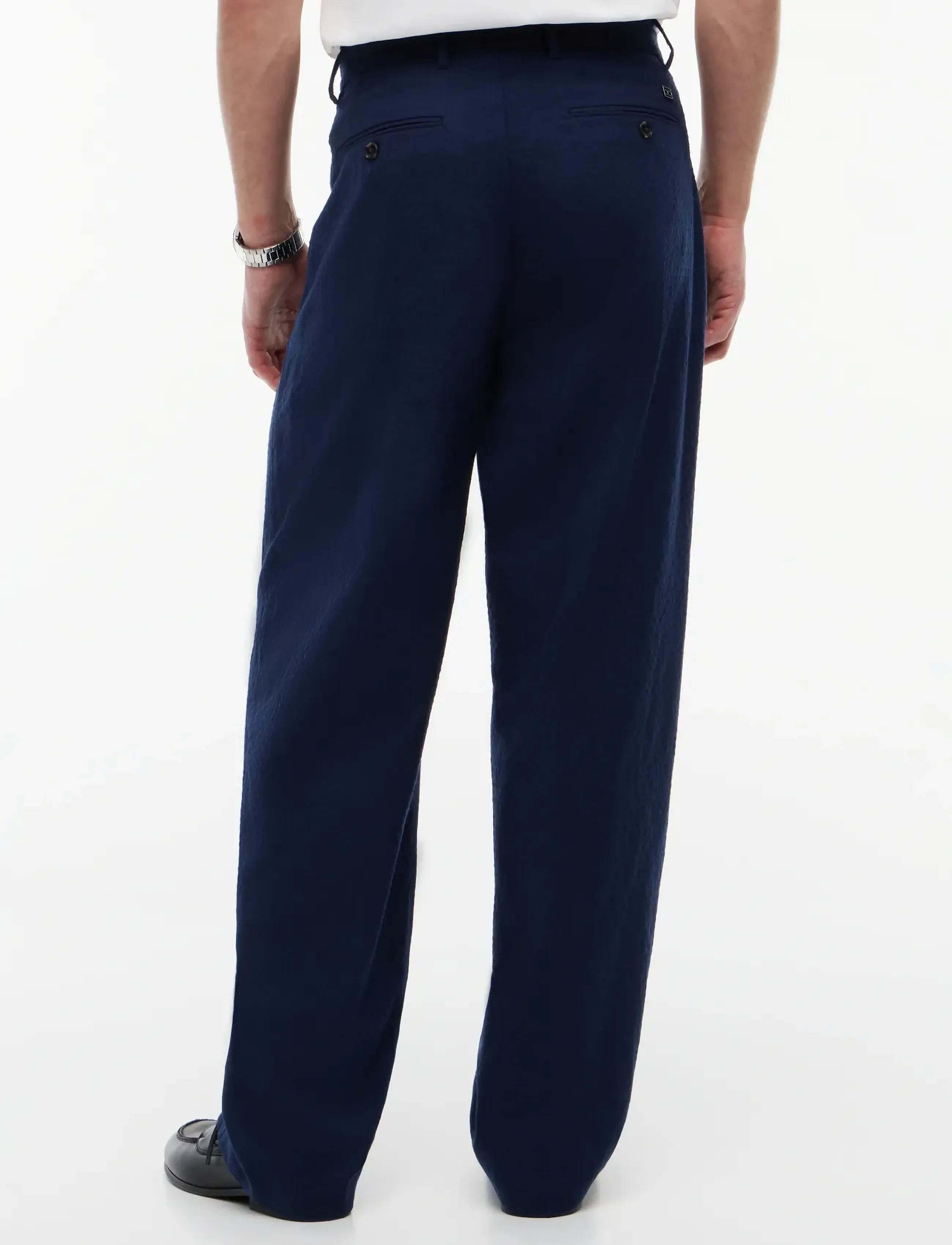Tommy Hilfiger - DC SEERSUCKER PANTS - casual - navy iris - 2
