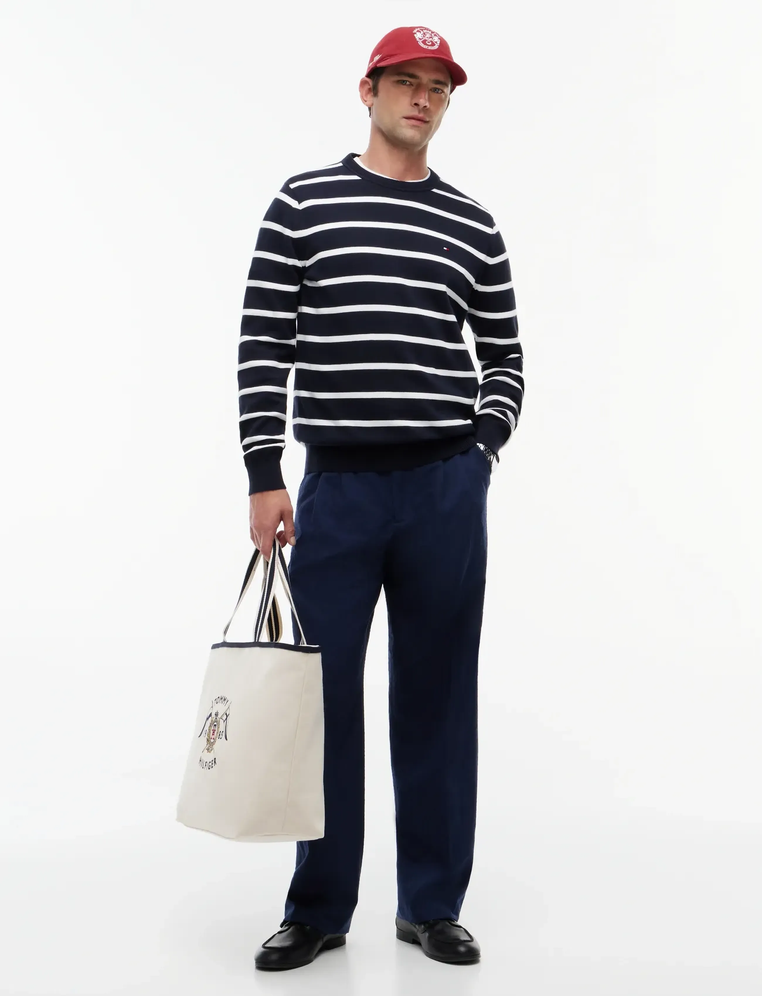 Tommy Hilfiger - DC SEERSUCKER PANTS - casual - navy iris - 3