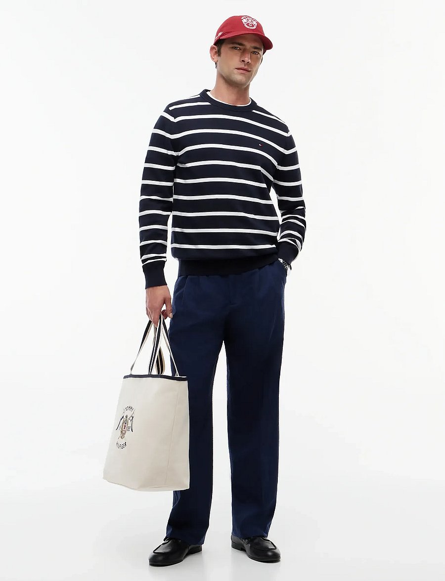 Tommy Hilfiger - DC SEERSUCKER PANTS - casual - navy iris - 3