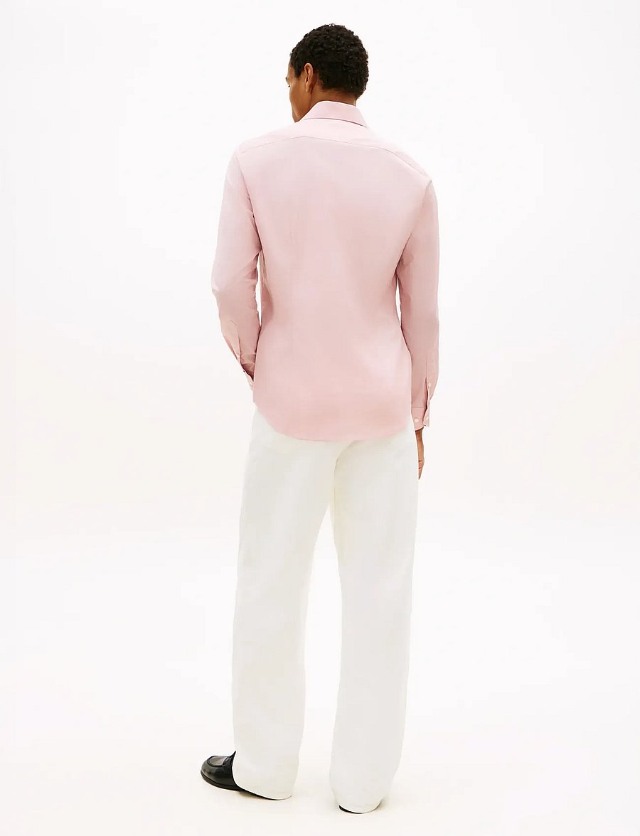 Tommy Hilfiger - DC FLEX COLLAR CO LI SOLID SHIRT - casual skjorter - dusky pink - 2