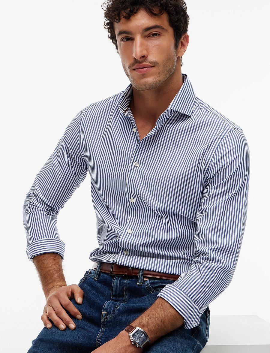 Tommy Hilfiger - NY FLEX COLLAR CLSSC STRP SHIRT - gestreifte hemden - brilliant navy white - 3