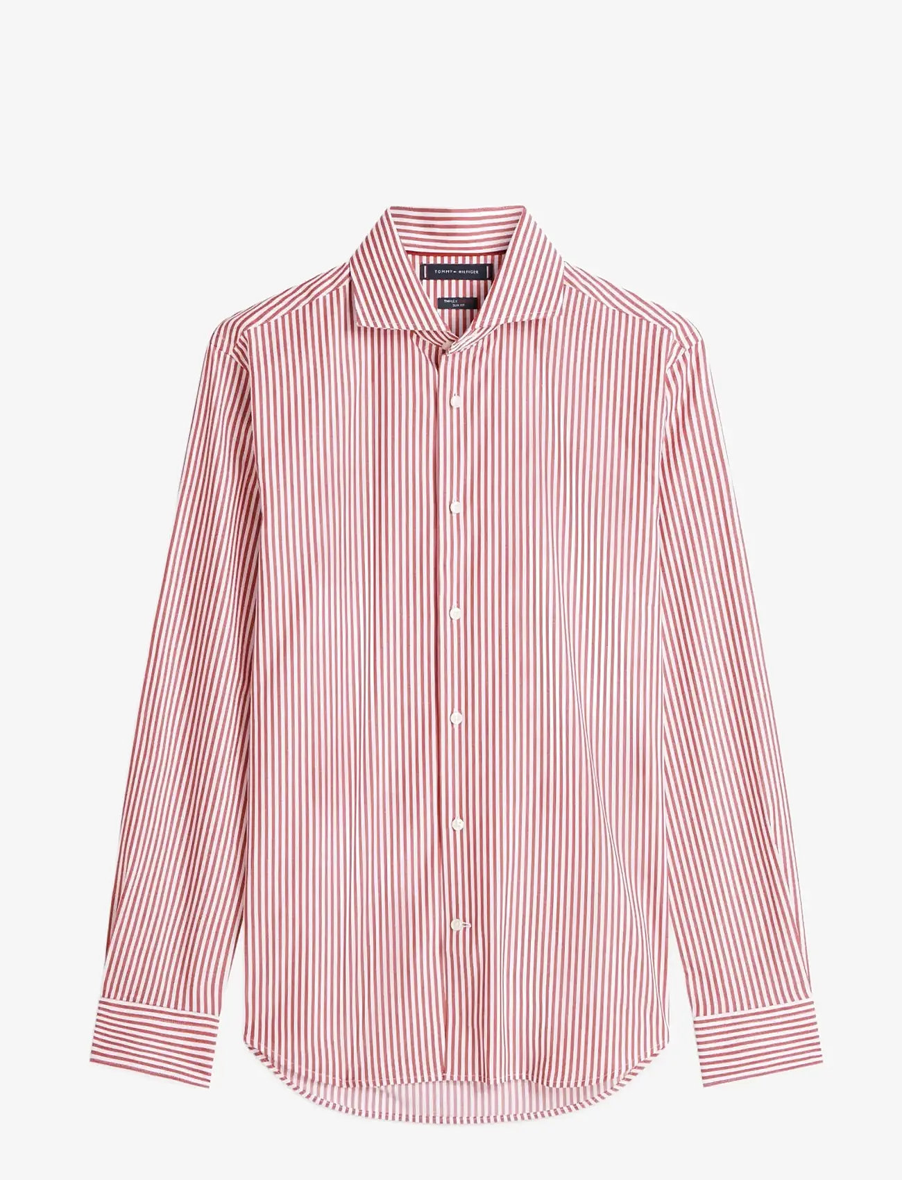 Tommy Hilfiger - DC FLEX COLLAR CLSSC STRP SHIRT - stribede skjorter - magma red - 1