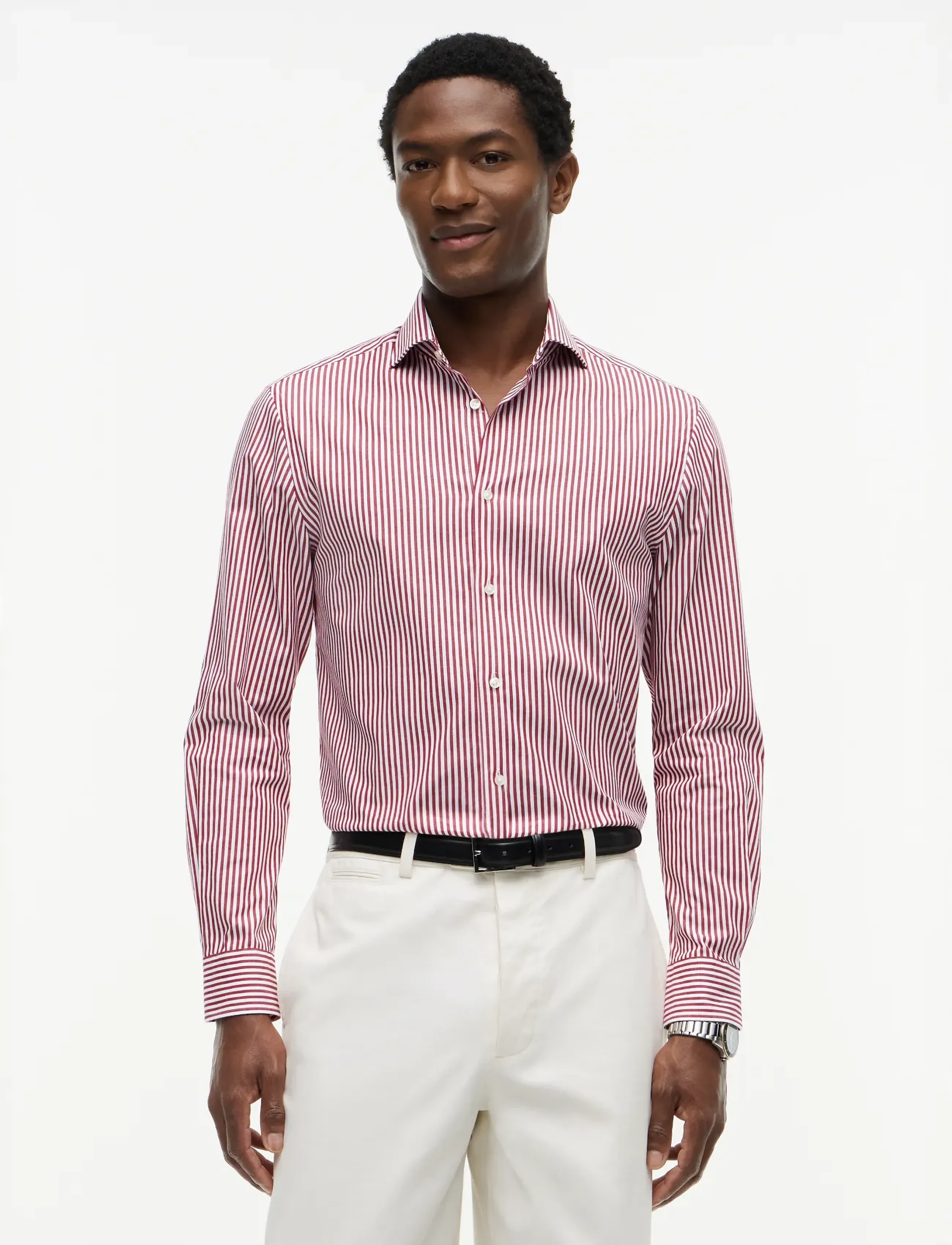 Tommy Hilfiger NY FLEX COLLAR CLSSC STRP SHIRT - Skjortor - MAGMA RED / red