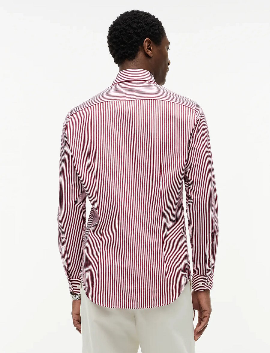 Tommy Hilfiger - NY FLEX COLLAR CLSSC STRP SHIRT - randiga skjortor - magma red - 2