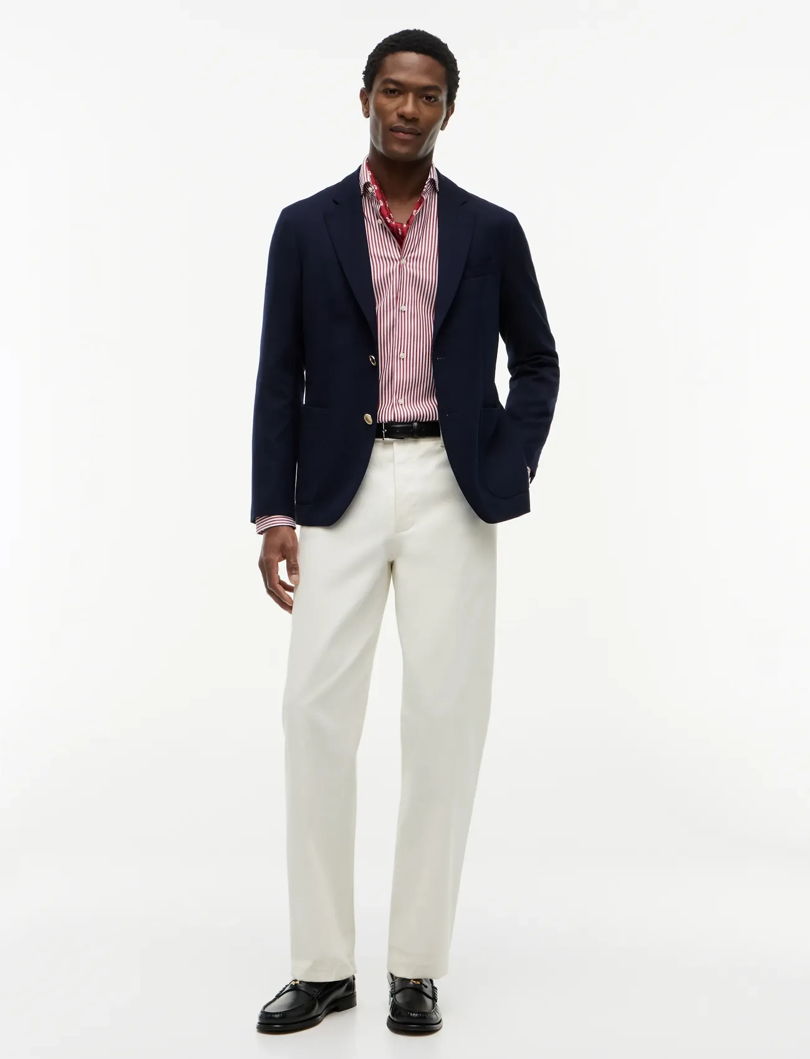Tommy Hilfiger - NY FLEX COLLAR CLSSC STRP SHIRT - randiga skjortor - magma red - 4