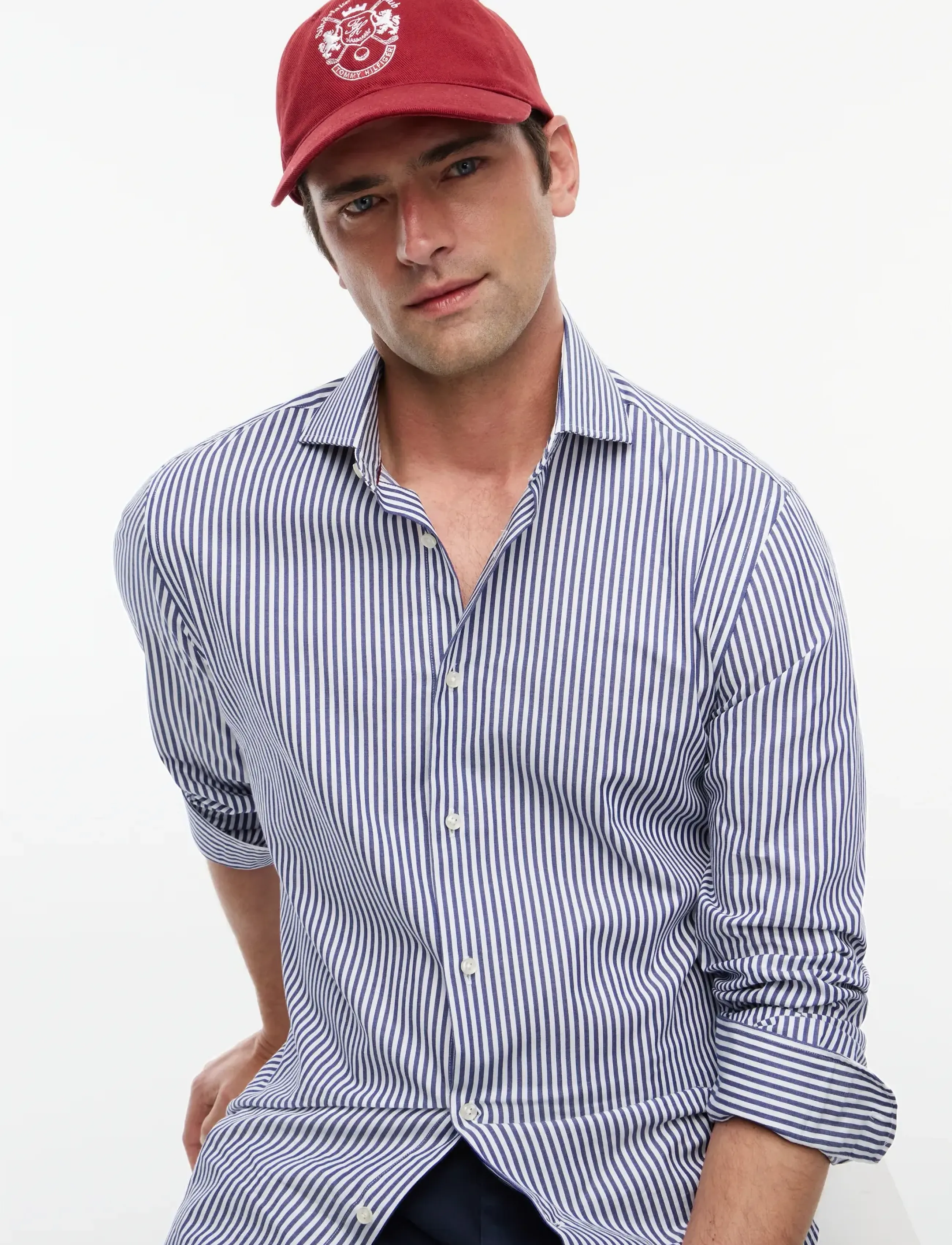 Tommy Hilfiger - DC FLEX COLLAR CLSSC STRP SHIRT - randiga skjortor - navy iris - 3