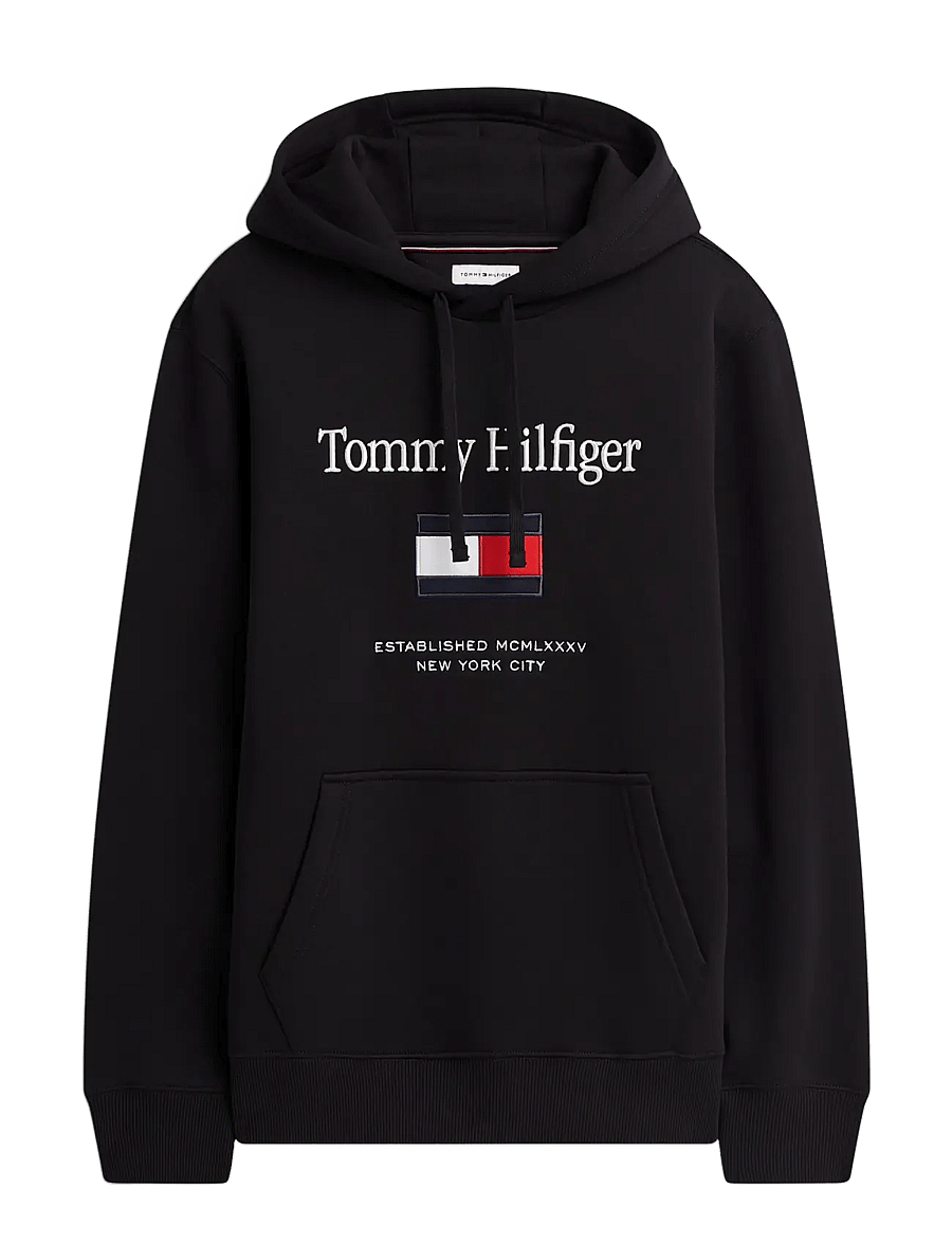 Tommy Hilfiger - TOMMY EMBRO FLAG HOODIE - kapuzenpullover - black - 2