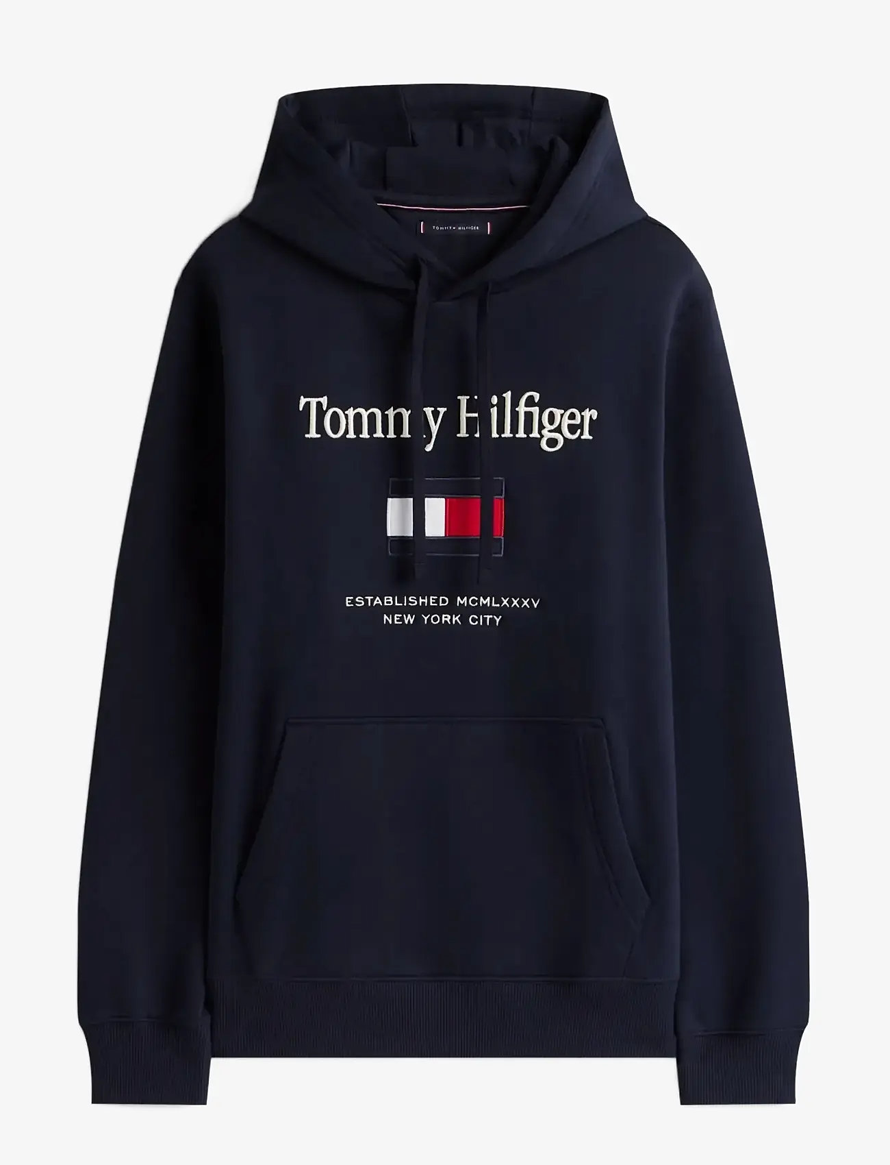 Tommy Hilfiger - TOMMY EMBRO FLAG HOODIE - hoodies - desert sky - 1