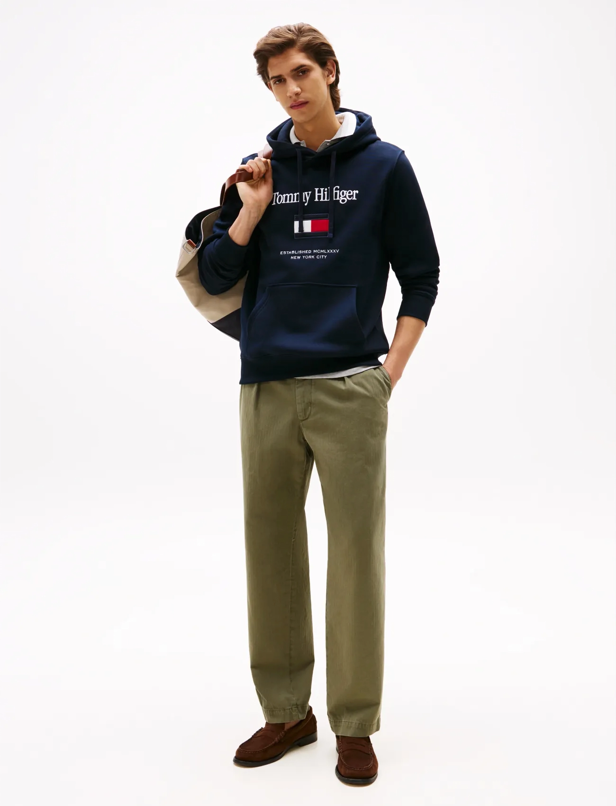 Tommy Hilfiger - TOMMY EMBRO FLAG HOODIE - hættetrøjer - navy blue - 2