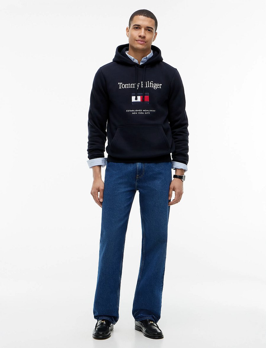 Tommy Hilfiger - TOMMY EMBRO FLAG HOODIE - kapuzenpullover - navy blue - 5