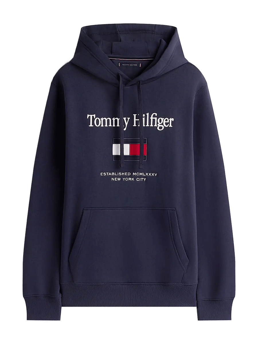 Tommy Hilfiger - TOMMY EMBRO FLAG HOODIE - kapuzenpullover - navy blue - 2