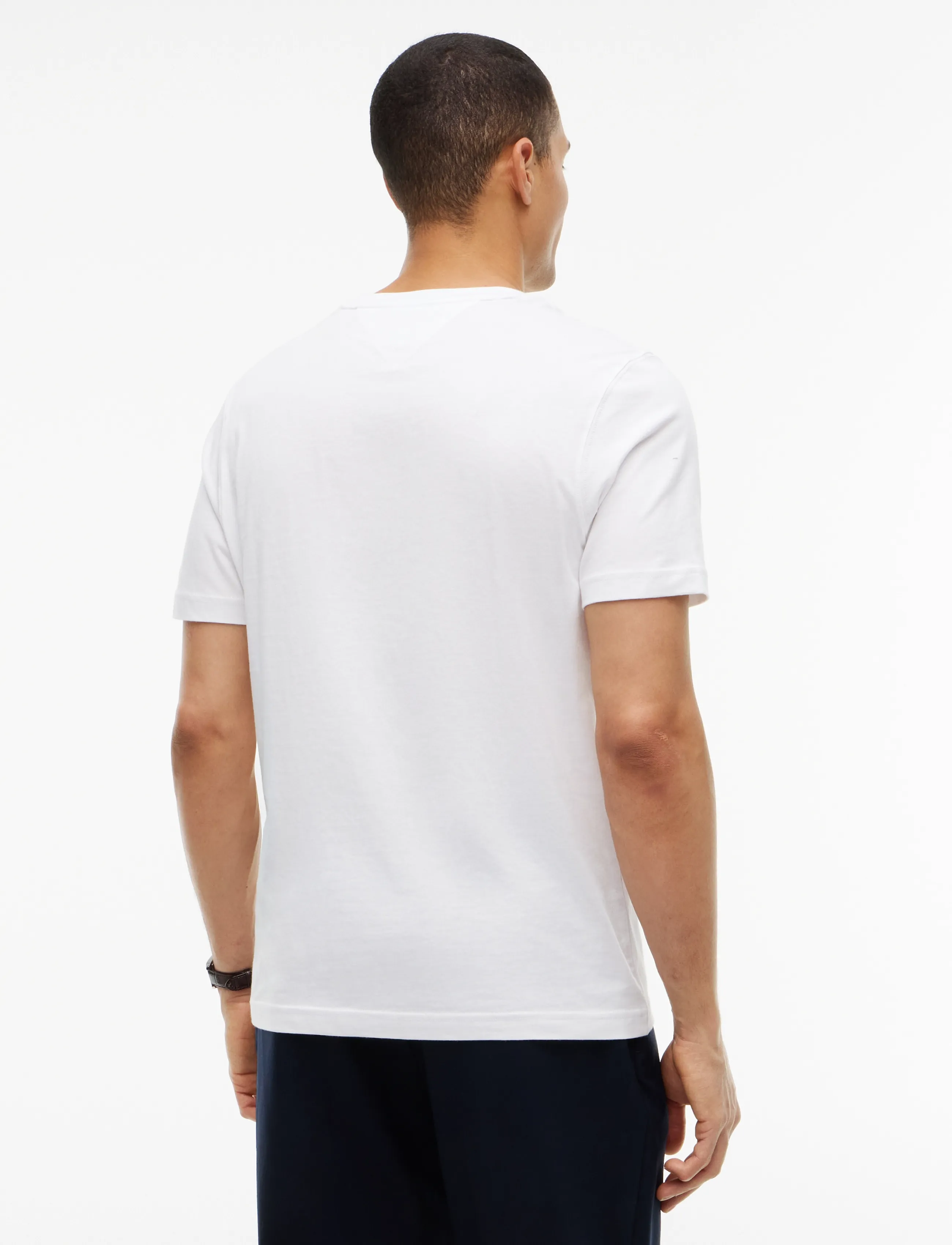 Tommy Hilfiger - HILFIGER EMBRO FLAG T-SHIRT - kortærmede t-shirts - white - 2