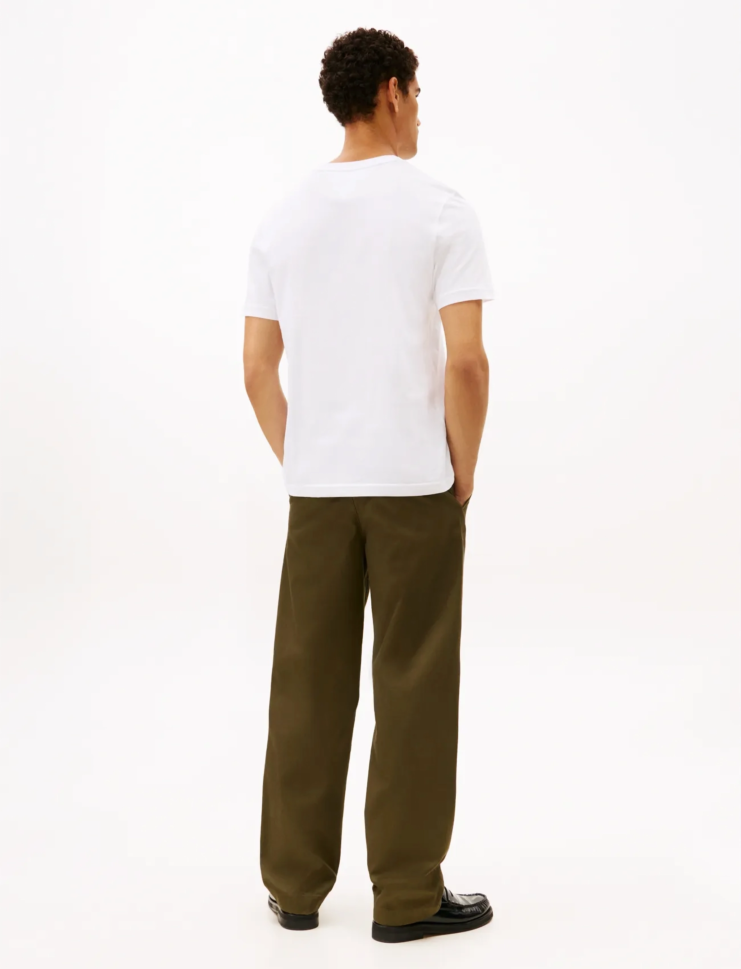 Tommy Hilfiger - HILFIGER EMBRO FLAG T-SHIRT - stutterma bolir - white - 3