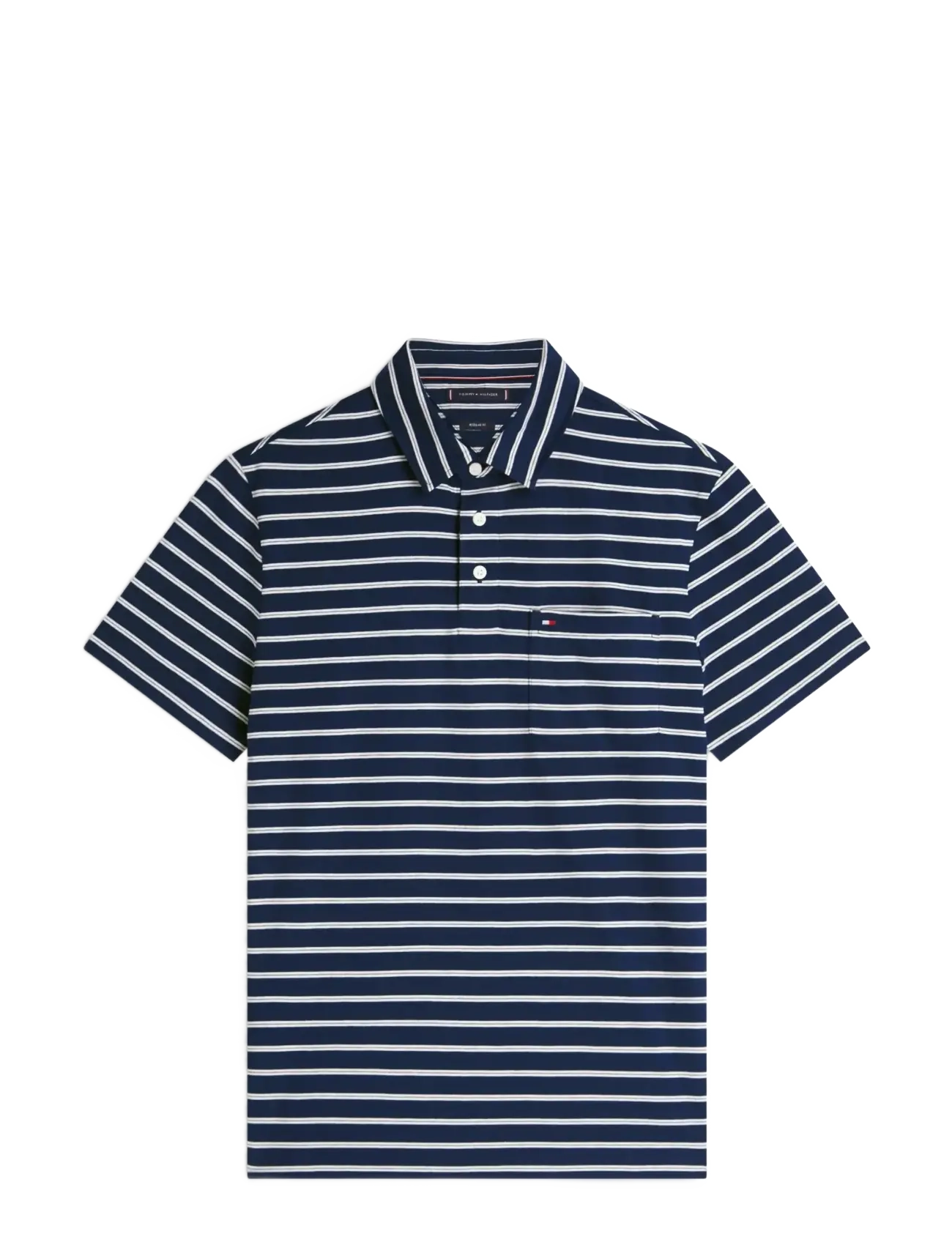 Tommy Hilfiger - SINGLE JERSEY STRIPE REG POLO - kurzärmelig - carbon navy   ivory petal - 1
