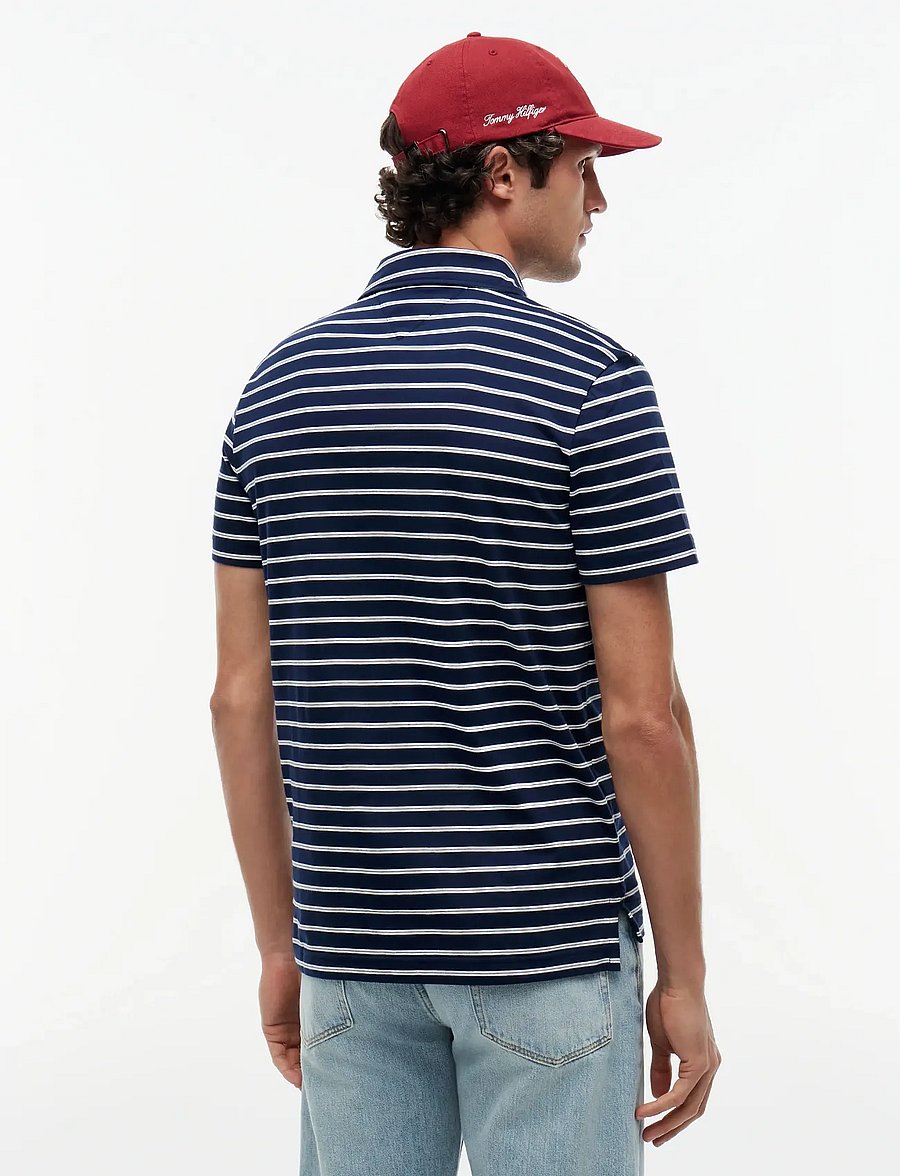 Tommy Hilfiger - SINGLE JERSEY STRIPE REG POLO - kurzärmelig - carbon navy ivory petal - 2