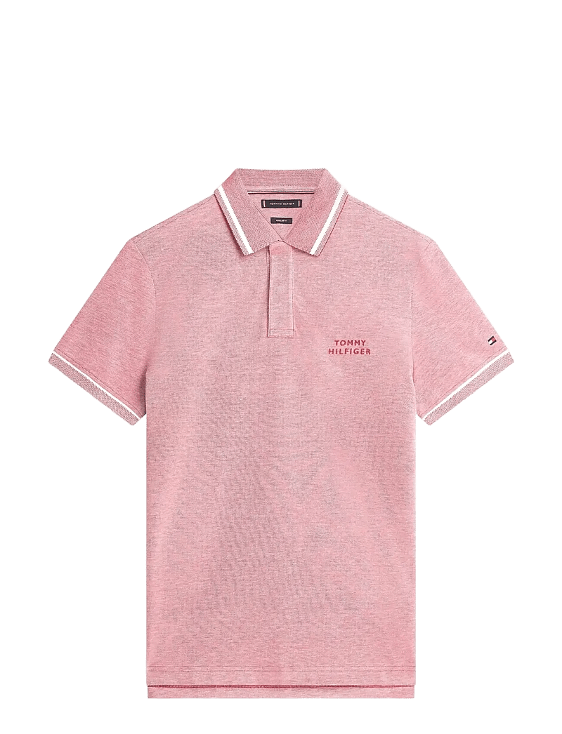 Tommy Hilfiger - OXFORD TWO TONE REG PLACKET - kortærmede poloer - regatta red white - 1