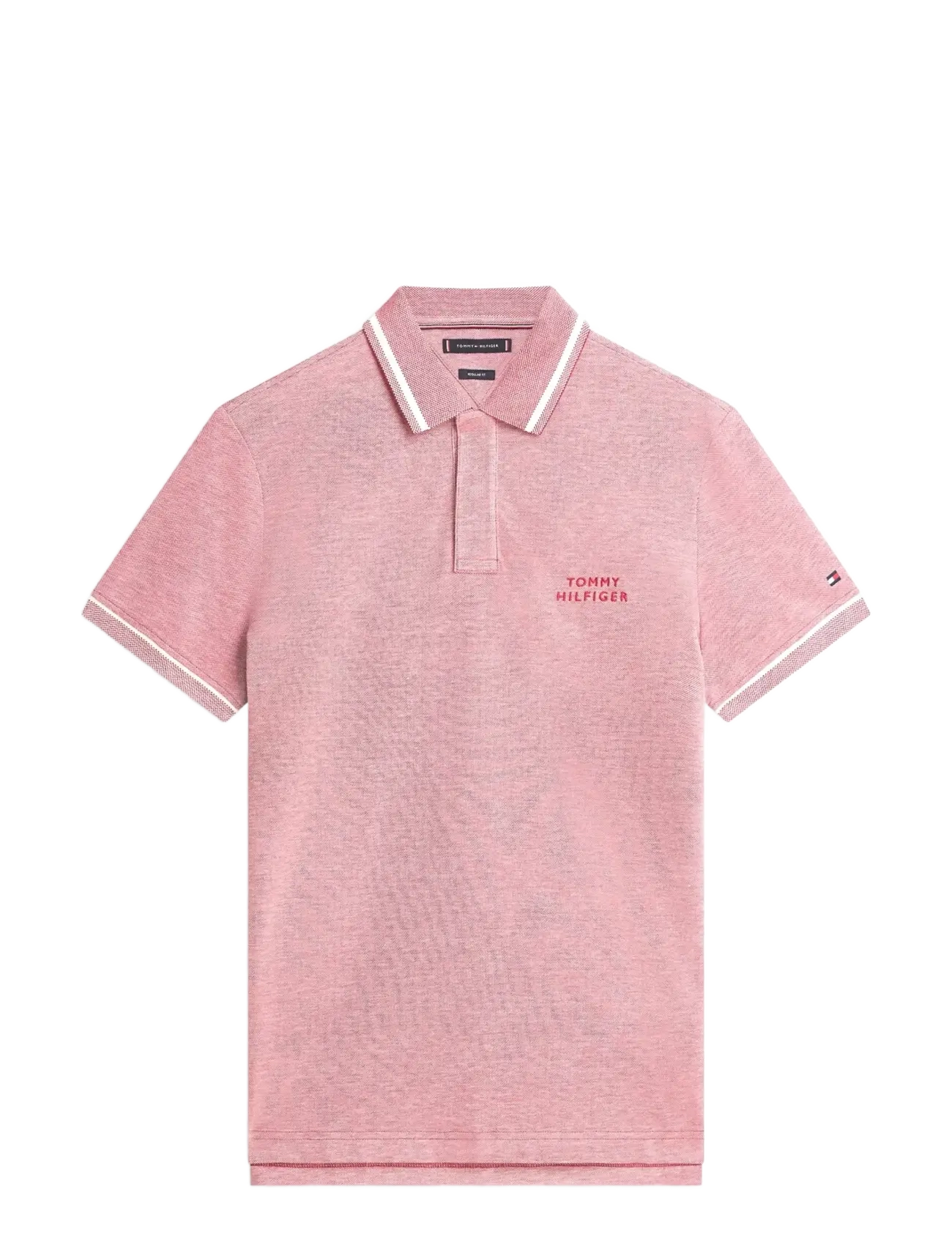 Tommy Hilfiger OXFORD TWO TONE REG PLACKET - Poloer - REGATTA RED   WHITE / red