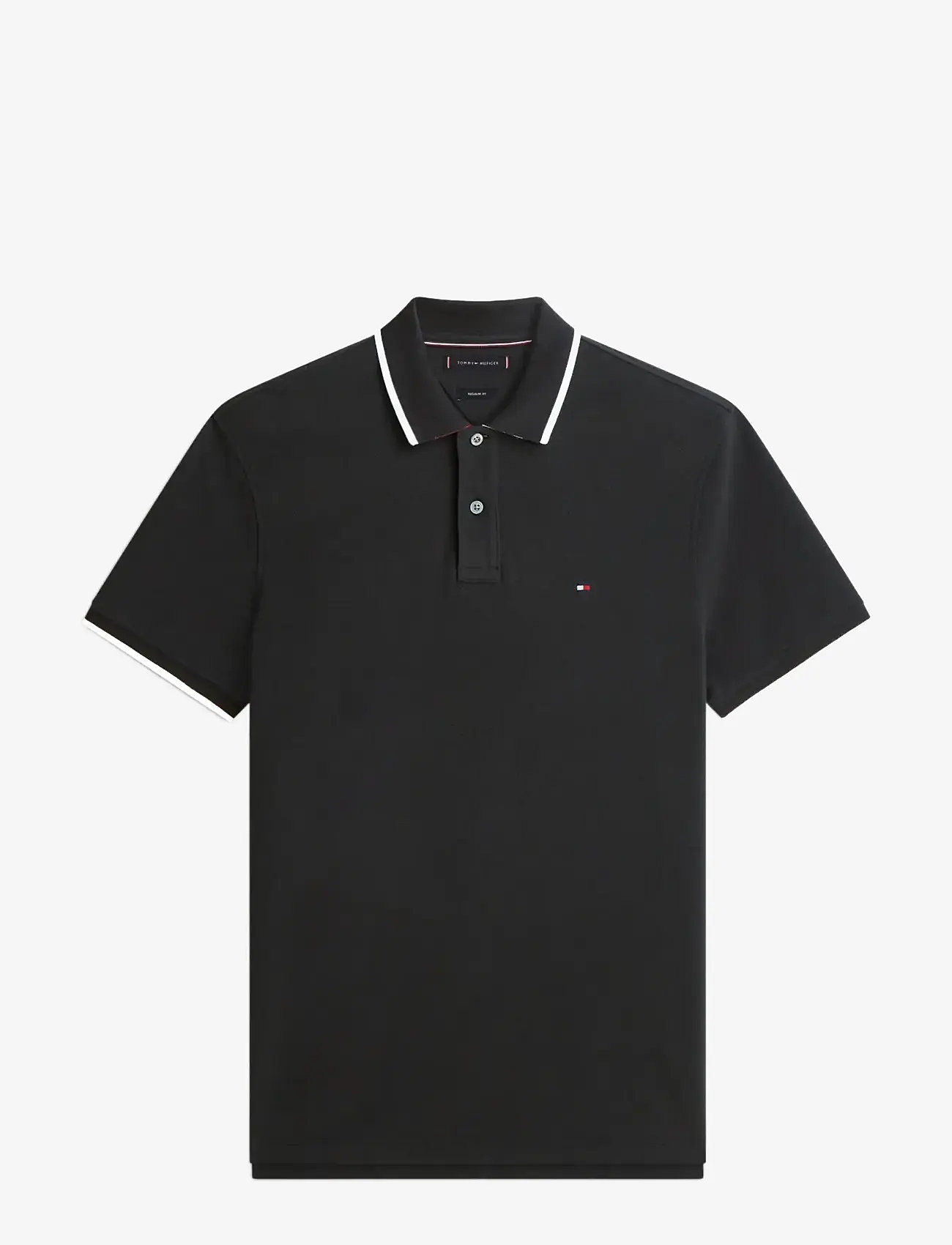 Tommy Hilfiger - PIQUE UNDERCOLLAR REG POLO - kortærmede poloer - black - 1