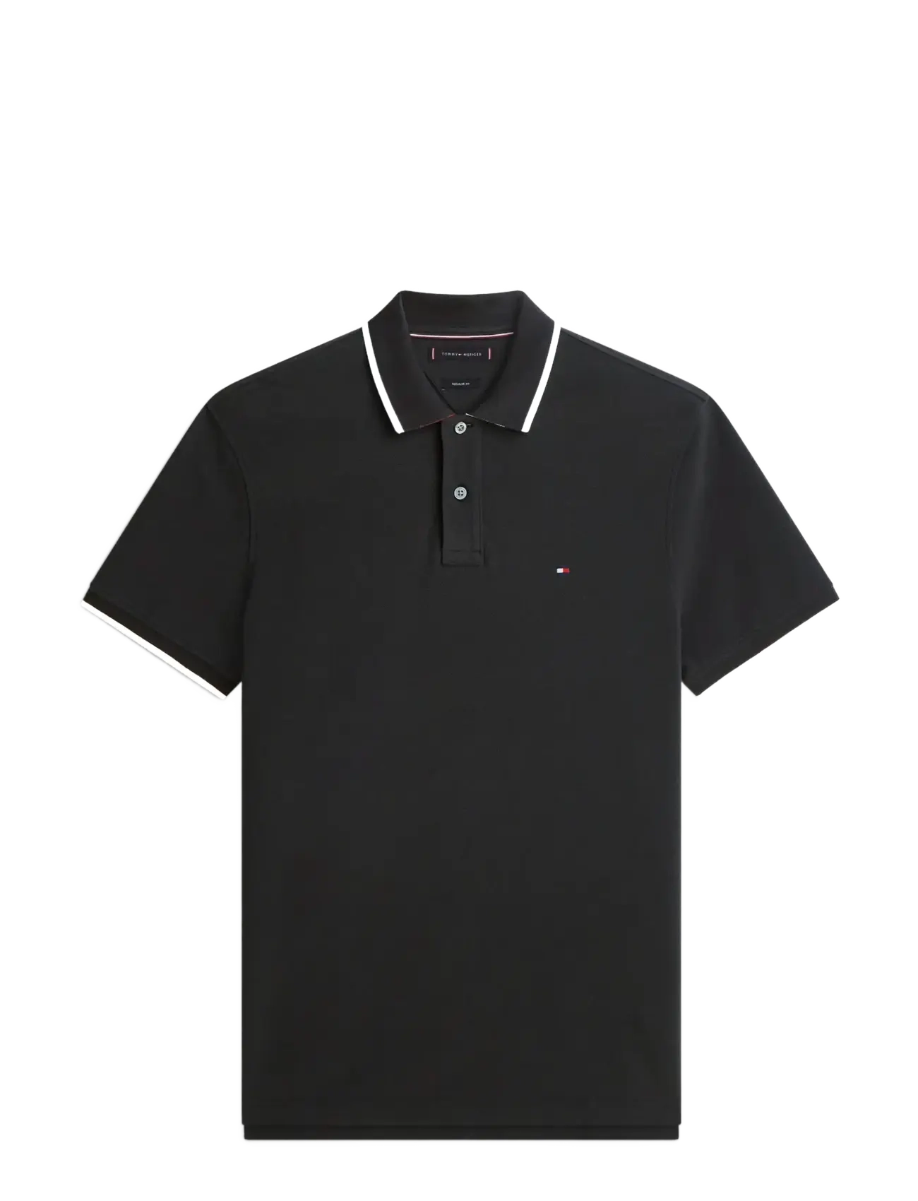 Tommy Hilfiger PIQUE UNDERCOLLAR REG POLO - Poloer - BLACK / black
