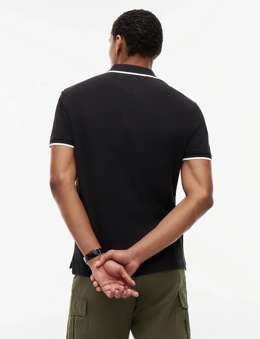 Tommy Hilfiger - PIQUE UNDERCOLLAR REG POLO - lühikeste varrukatega polod - black - 2