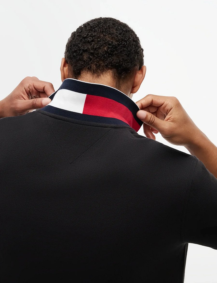 Tommy Hilfiger - PIQUE UNDERCOLLAR REG POLO - lühikeste varrukatega polod - black - 3
