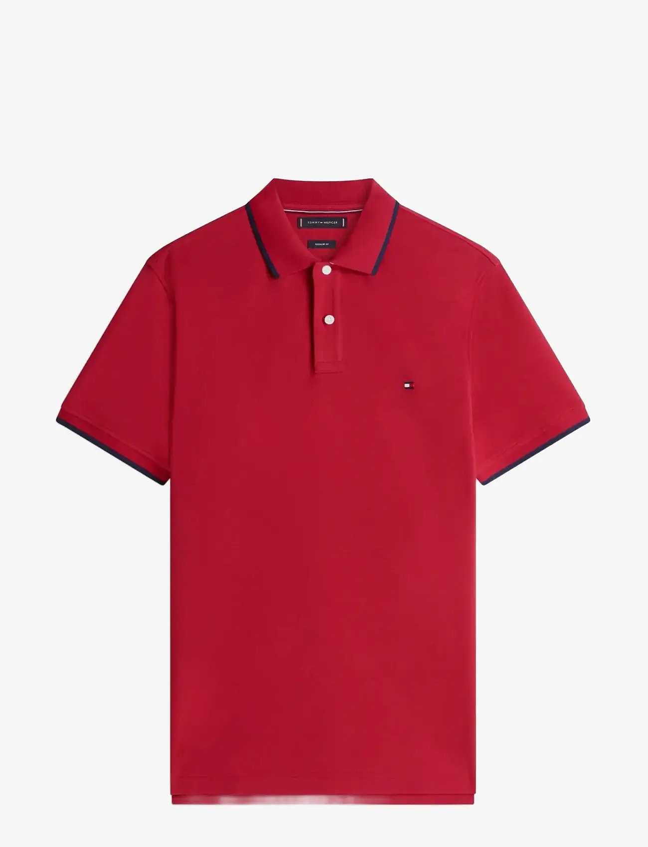 Tommy Hilfiger - PIQUE UNDERCOLLAR REG POLO - lühikeste varrukatega polod - regatta red - 1