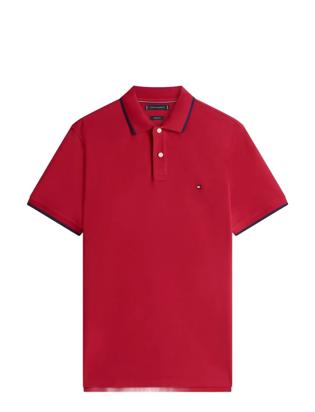 Tommy Hilfiger PIQUE UNDERCOLLAR REG POLO - Poloer - REGATTA RED / red