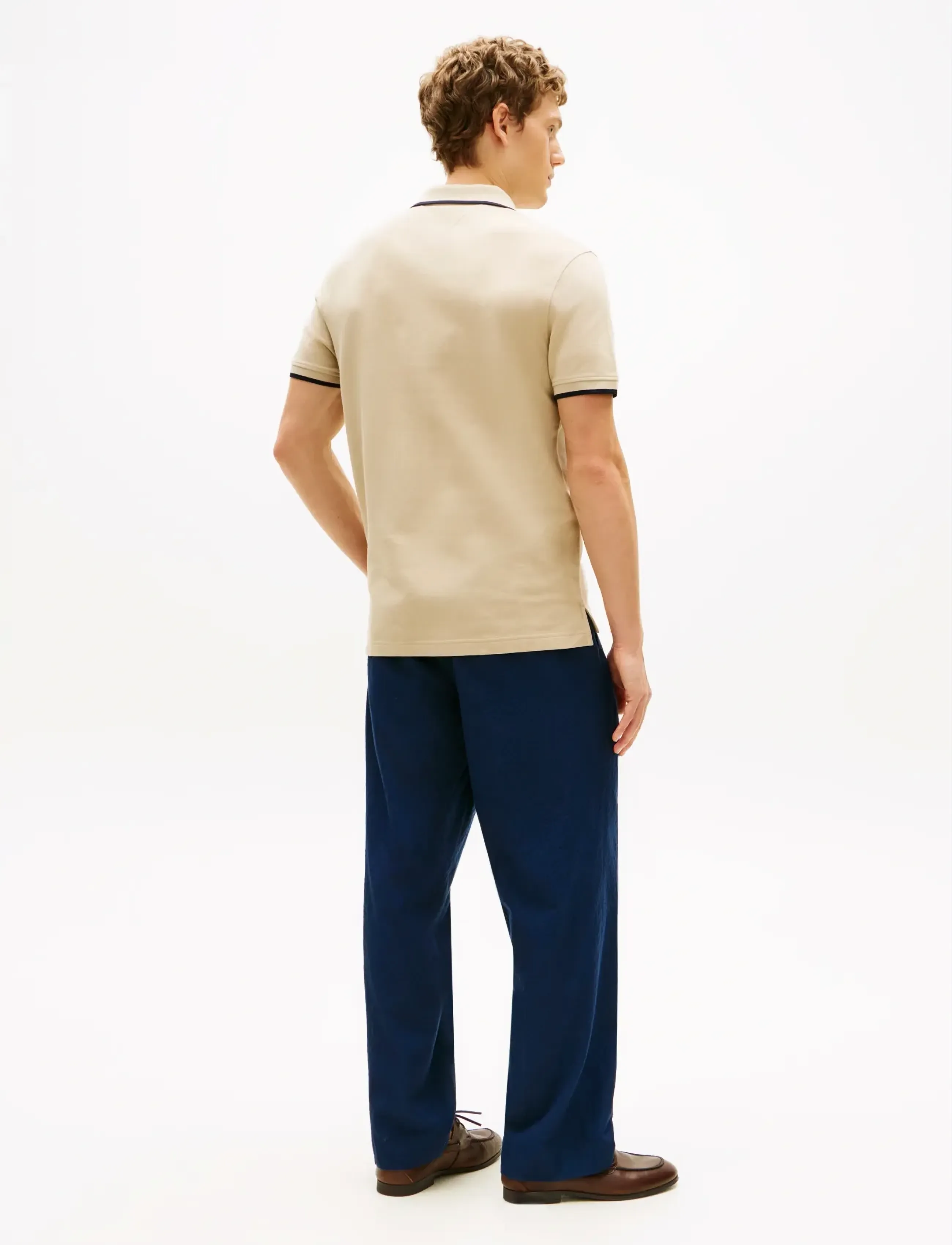 Tommy Hilfiger - PIQUE UNDERCOLLAR REG POLO - short-sleeved polos - sandalwood - 2