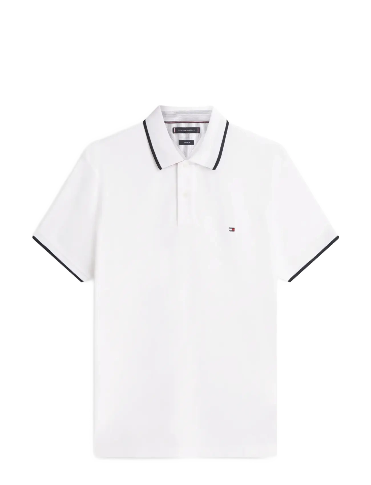 Tommy Hilfiger PIQUE UNDERCOLLAR REG POLO - Poloer - WHITE / white
