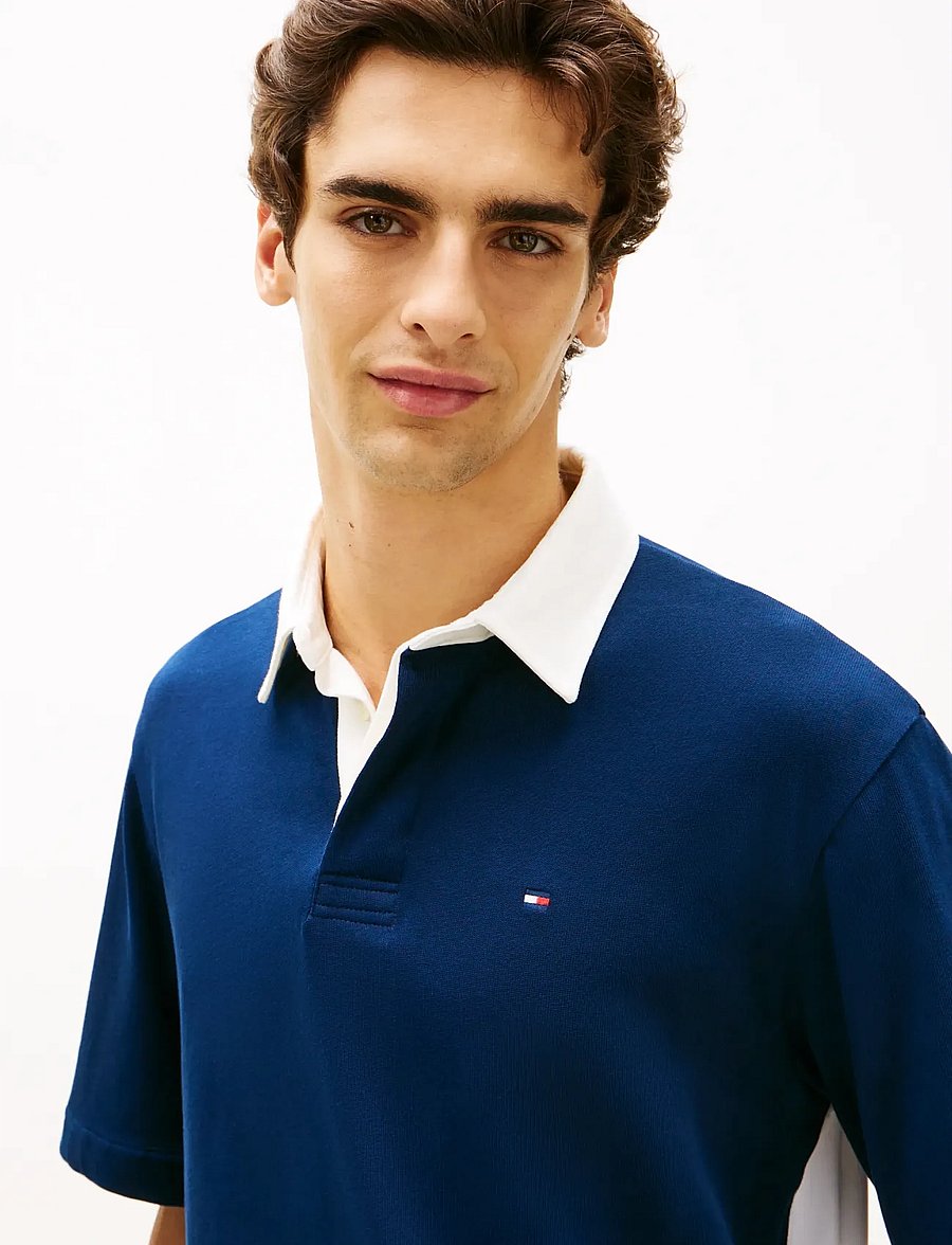 Tommy Hilfiger - BIG FLAG CB RELAXED POLO - stutterma pólóbolir - carbon navy - 4