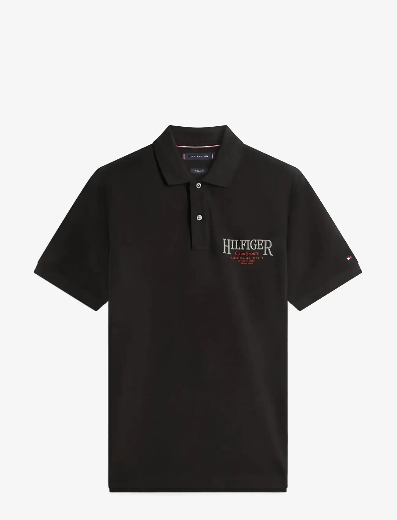 Tommy Hilfiger - LEFT CHEST GRAPHIC REG POLO - kortærmede poloer - black - 1