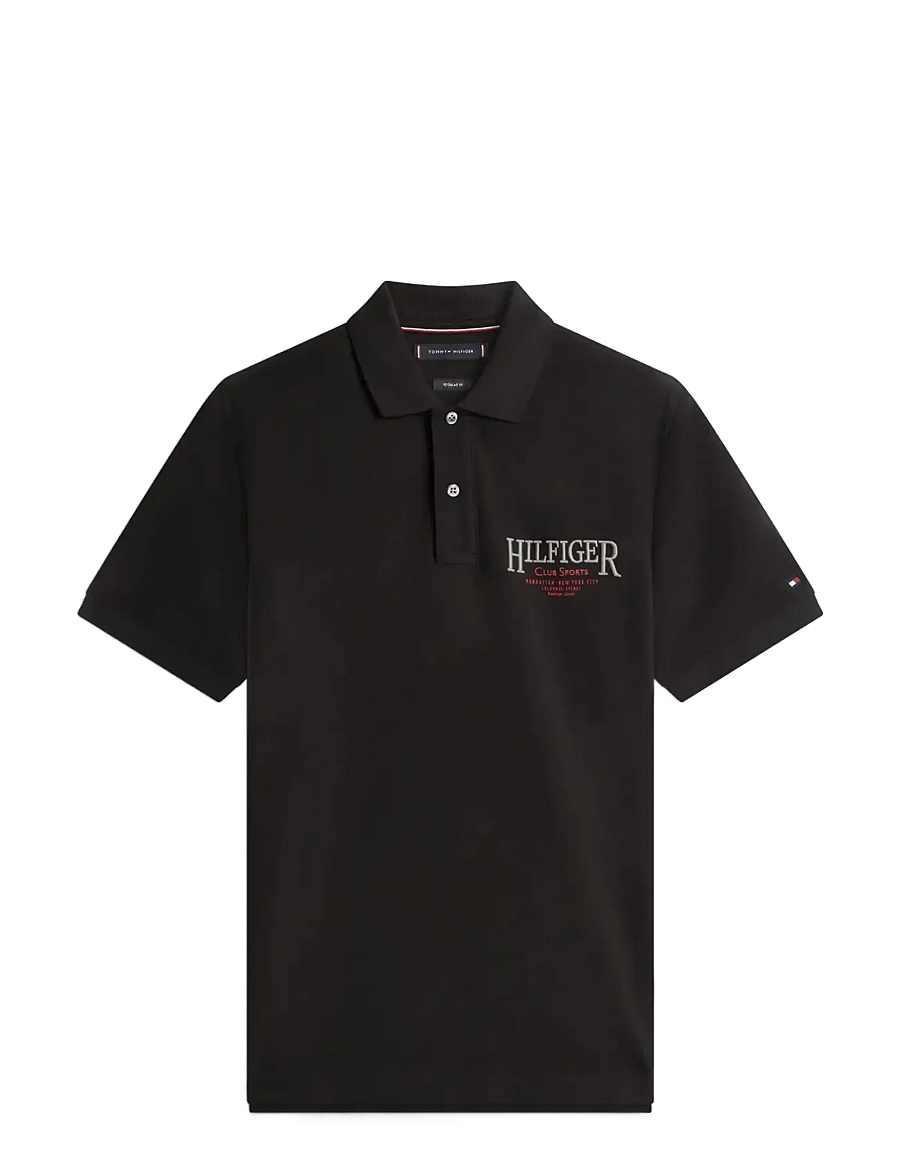 Tommy Hilfiger - LEFT CHEST GRAPHIC REG POLO - kurzärmelig - black - 1
