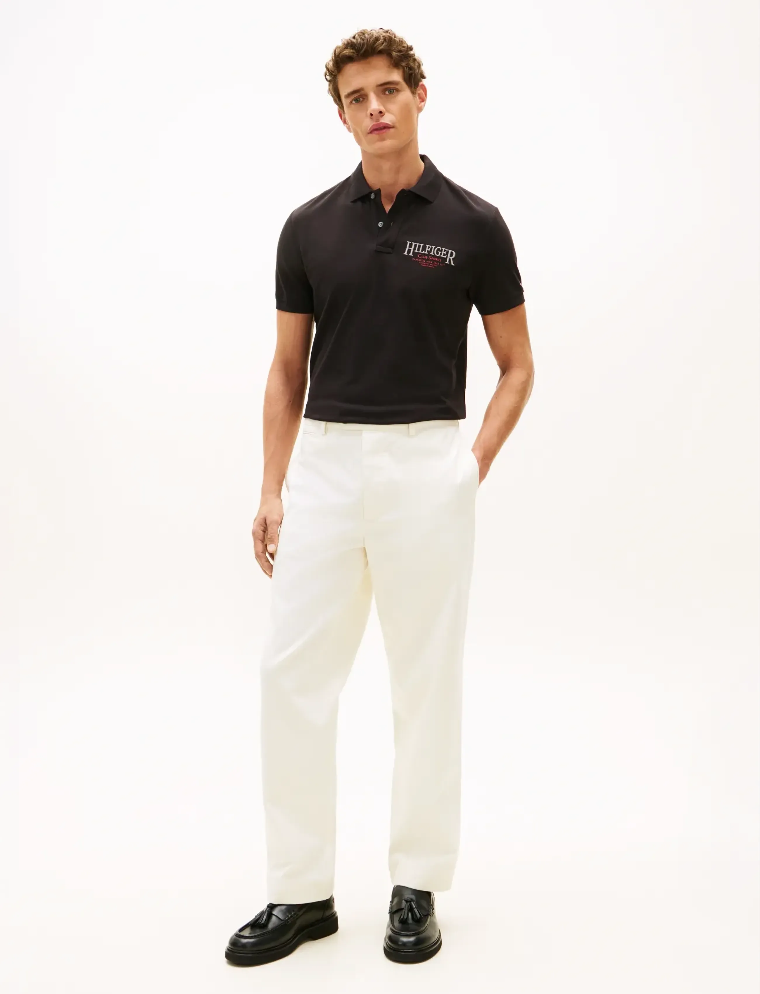 Tommy Hilfiger - LEFT CHEST GRAPHIC REG POLO - short-sleeved polos - black - 3