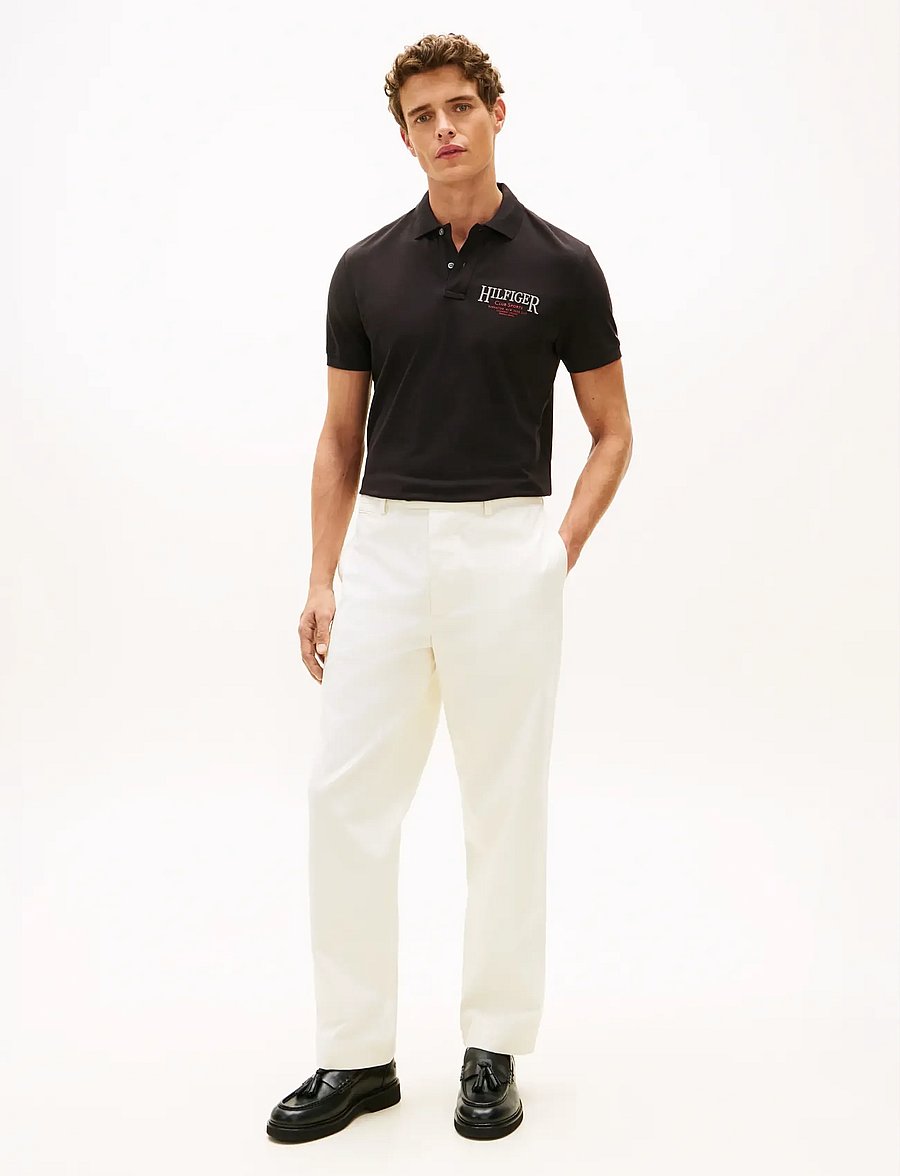 Tommy Hilfiger - LEFT CHEST GRAPHIC REG POLO - kurzärmelig - black - 3