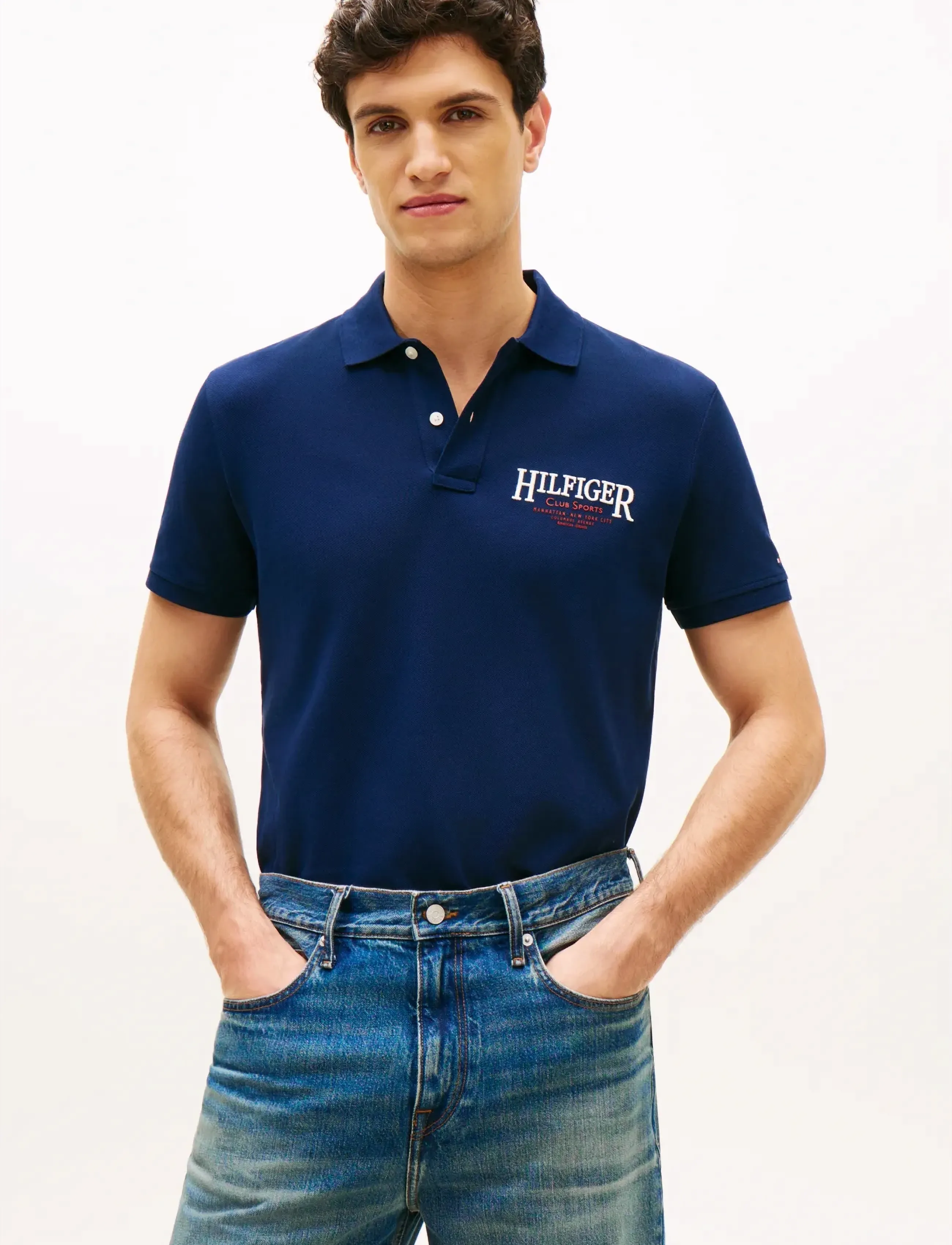 Tommy Hilfiger LEFT CHEST GRAPHIC REG POLO - Tommy Hilfiger - CARBON NAVY / navy