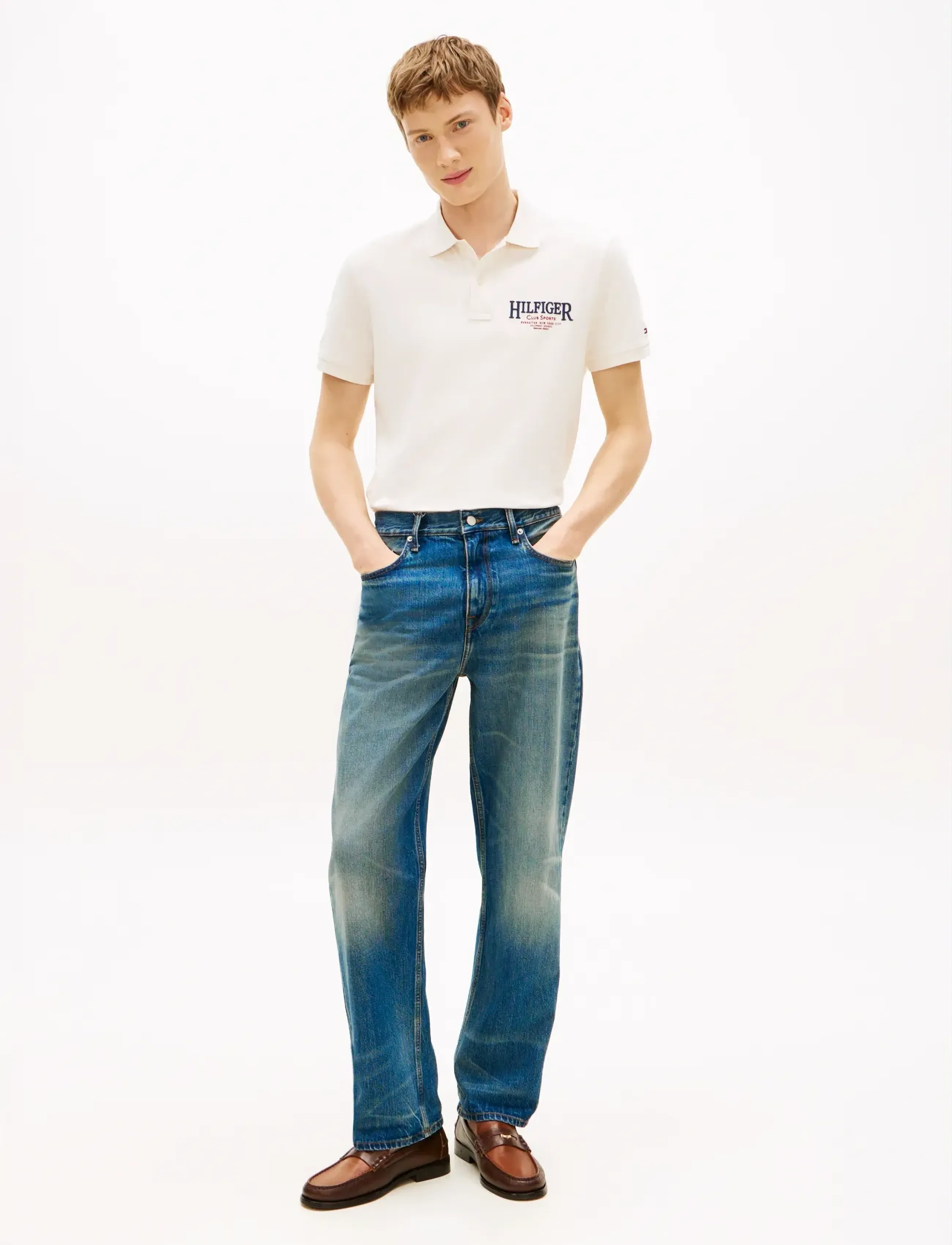 Tommy Hilfiger - LEFT CHEST GRAPHIC REG POLO - polos à manches courtes - ivory petal - 3