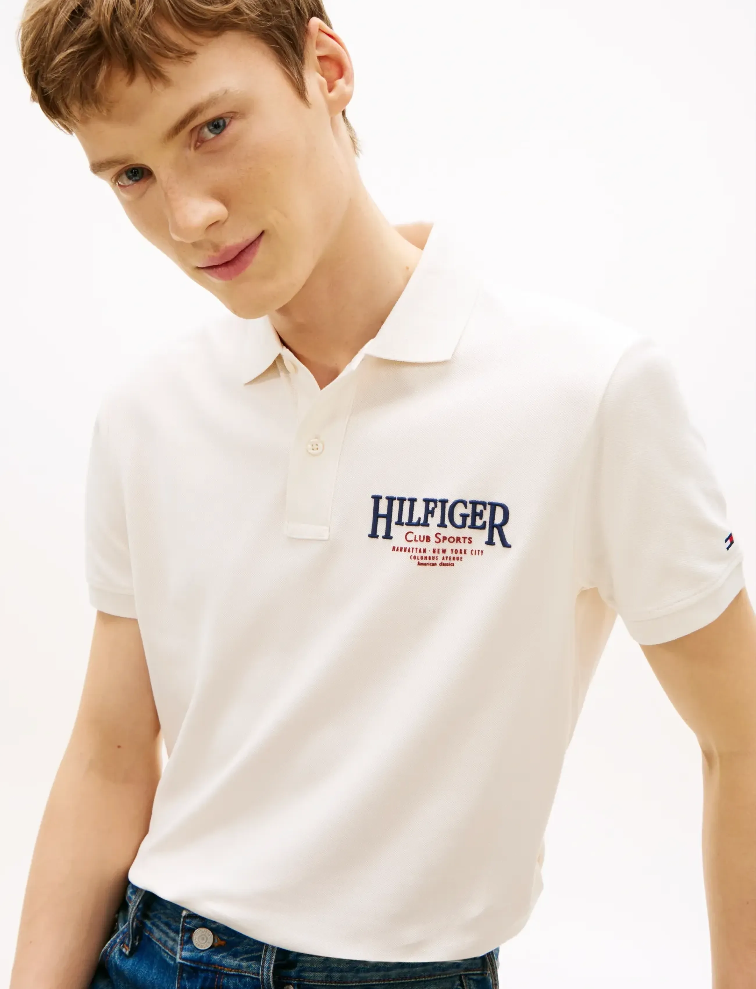 Tommy Hilfiger - LEFT CHEST GRAPHIC REG POLO - polos à manches courtes - ivory petal - 4