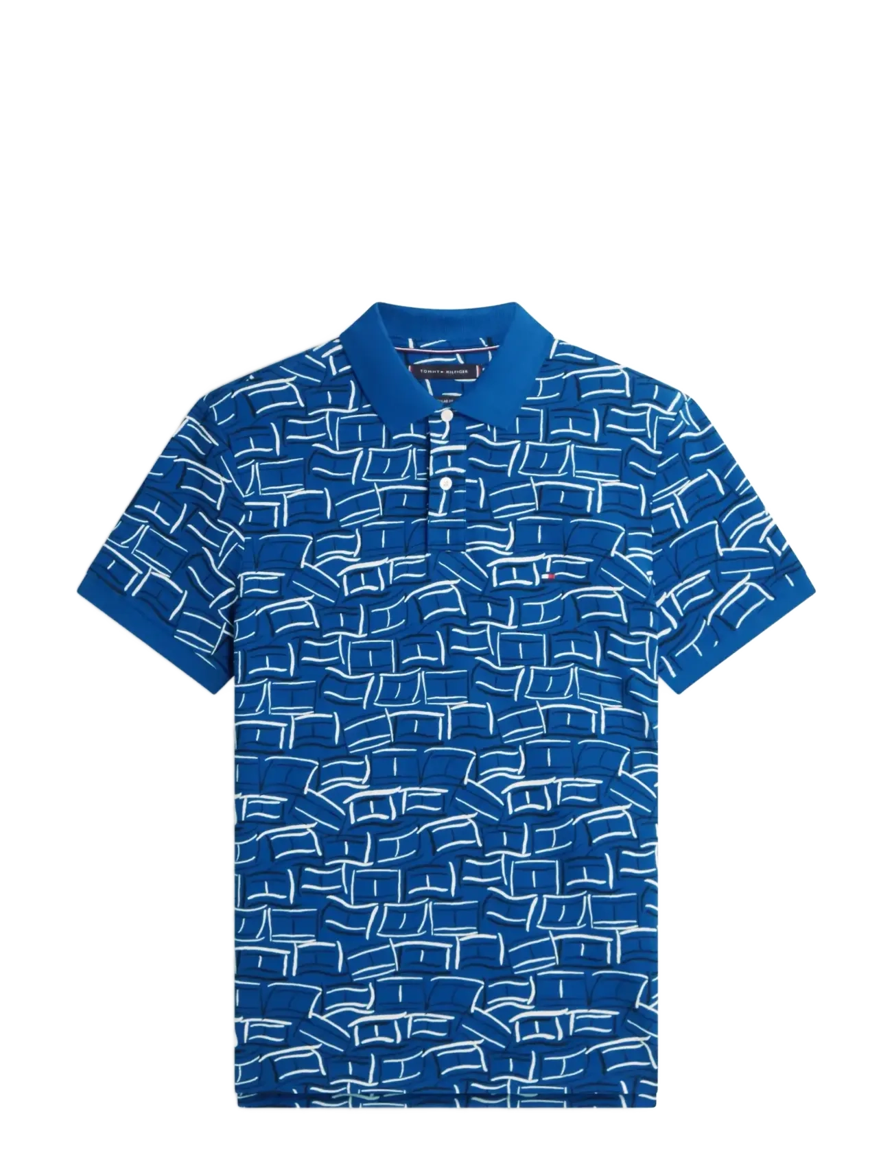 Tommy Hilfiger AOP PIQUE REG POLO - Poloer - BLUE JEAN WITH AOP / blue