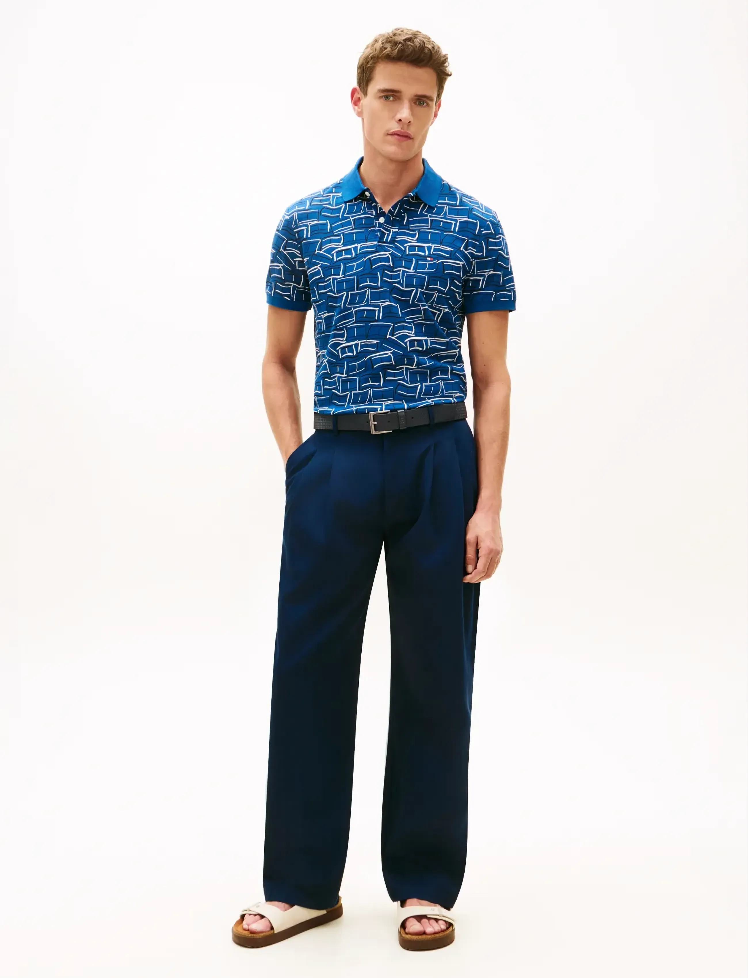Tommy Hilfiger - AOP PIQUE REG POLO - lühikeste varrukatega polod - blue jean with aop - 3