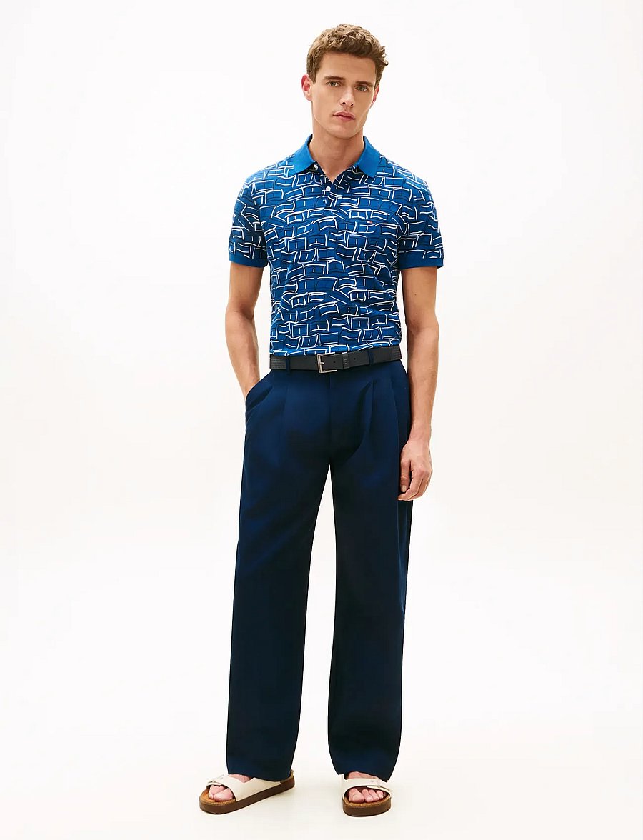 Tommy Hilfiger - AOP PIQUE REG POLO - kurzärmelig - blue jean with aop - 3