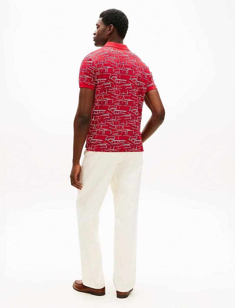 Tommy Hilfiger - AOP PIQUE REG POLO - kurzärmelig - medium red with aop - 2