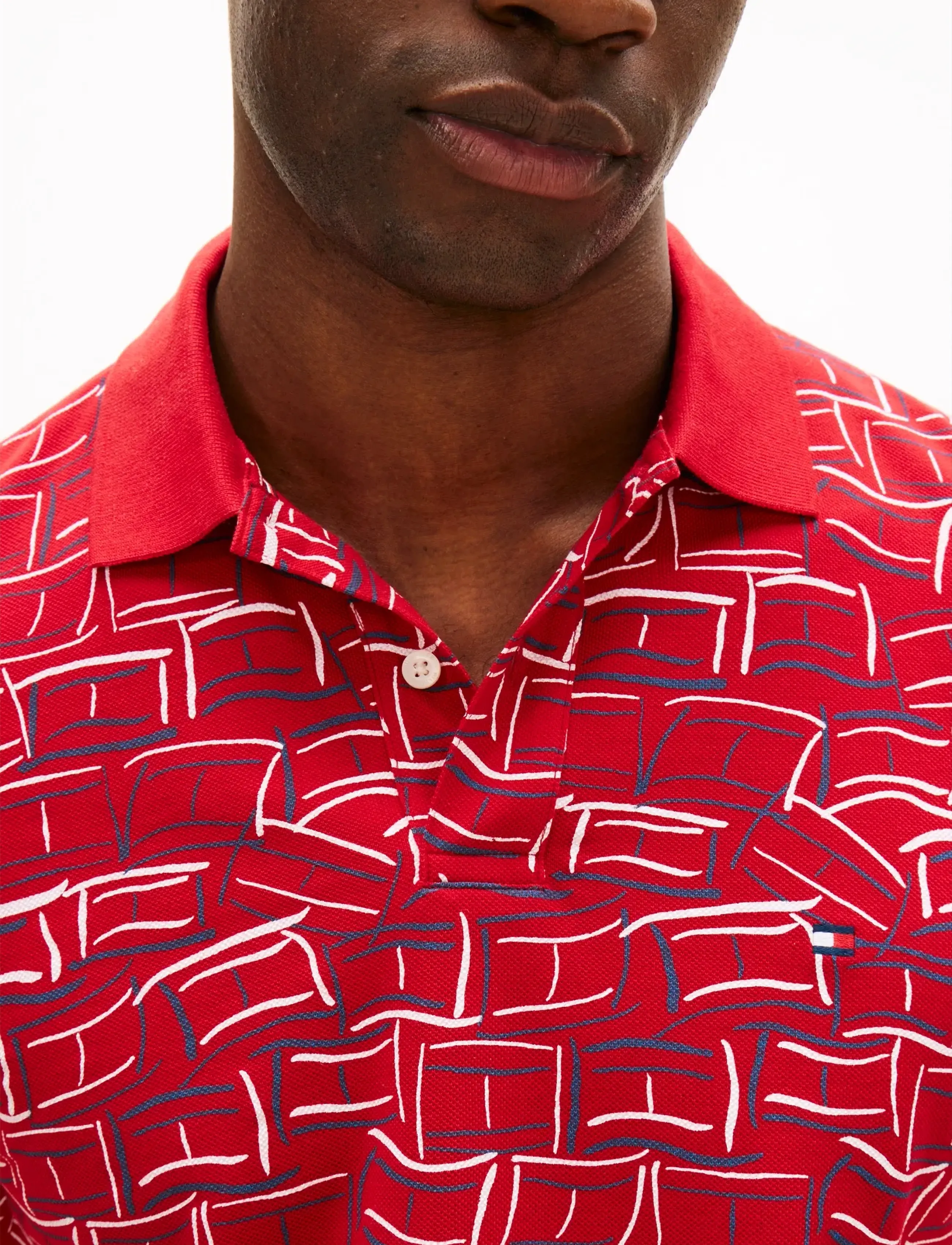 Tommy Hilfiger - AOP PIQUE REG POLO - kurzärmelig - medium red with aop - 4