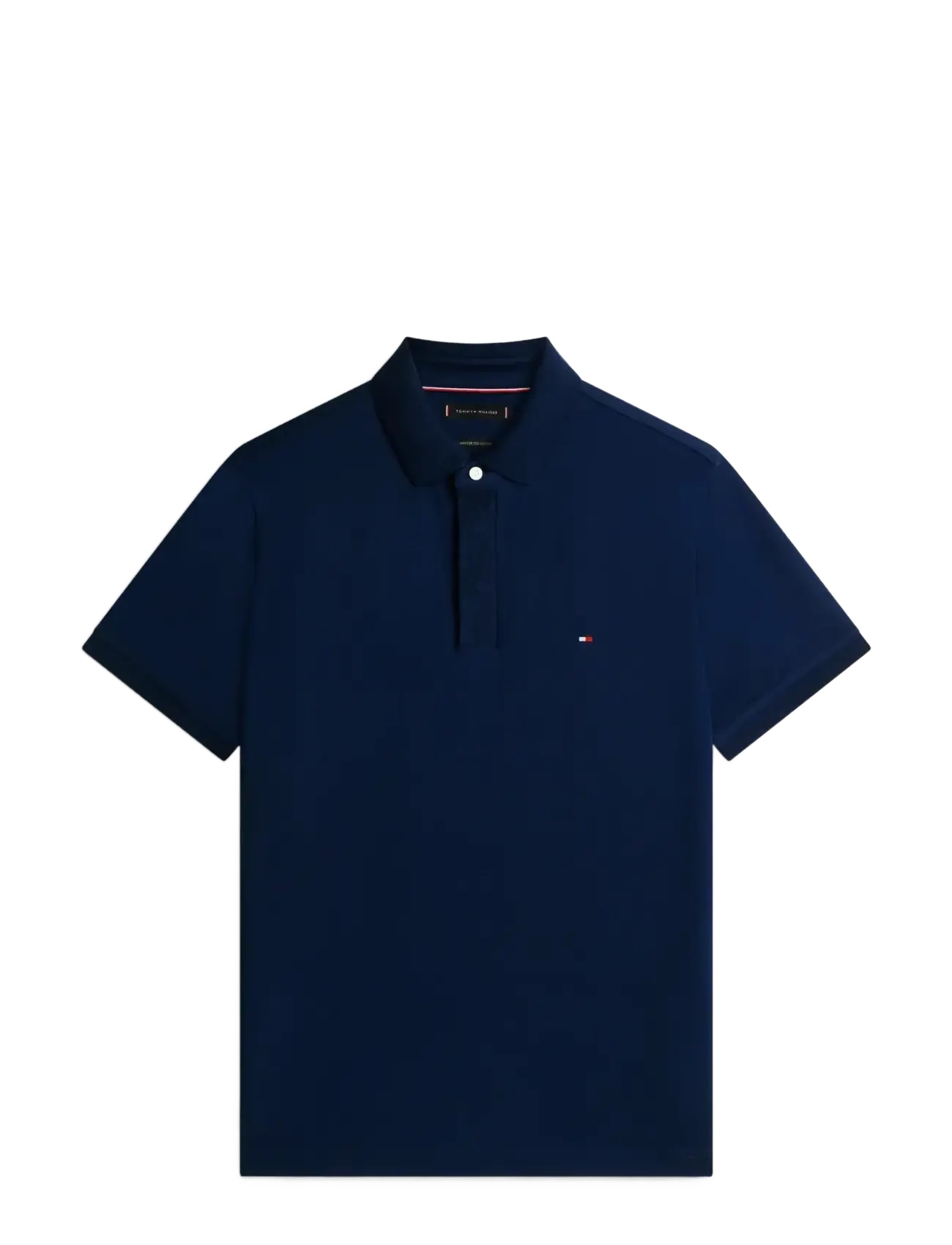 Tommy Hilfiger - JACQUARD HIDDEN PLACKET REG POLO - kortærmede poloer - carbon navy - 1